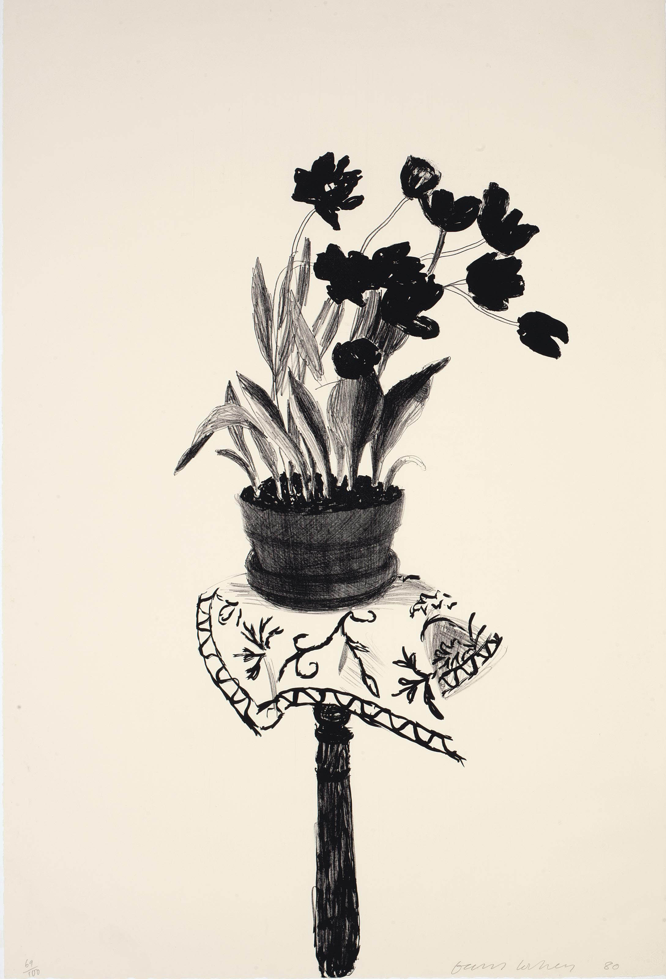 David Hockney — Черные тюльпаны (M.C.A.T. 236; Tyler 258)