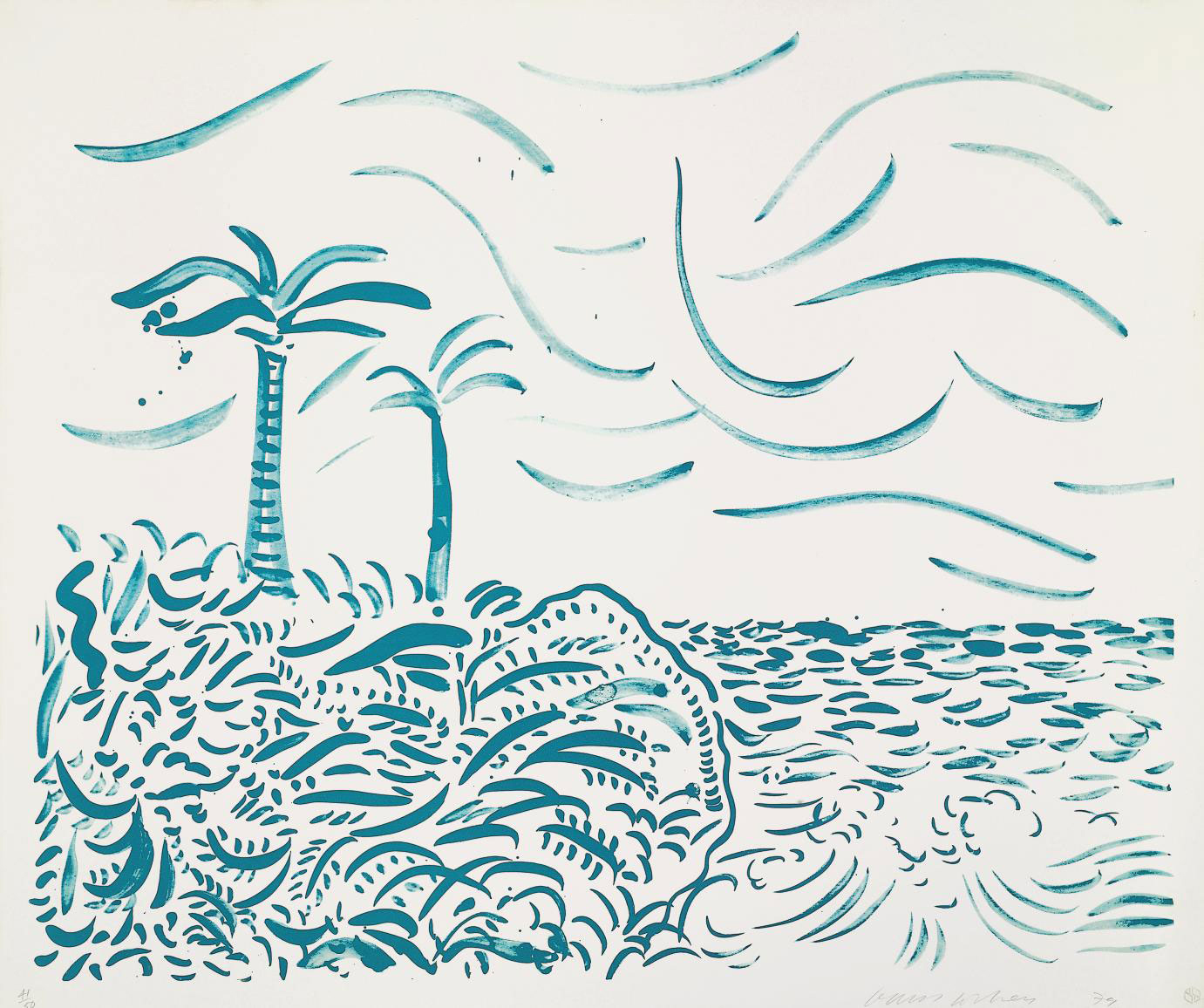 David Hockney — Зеленый Бора-Бора (до. 214)