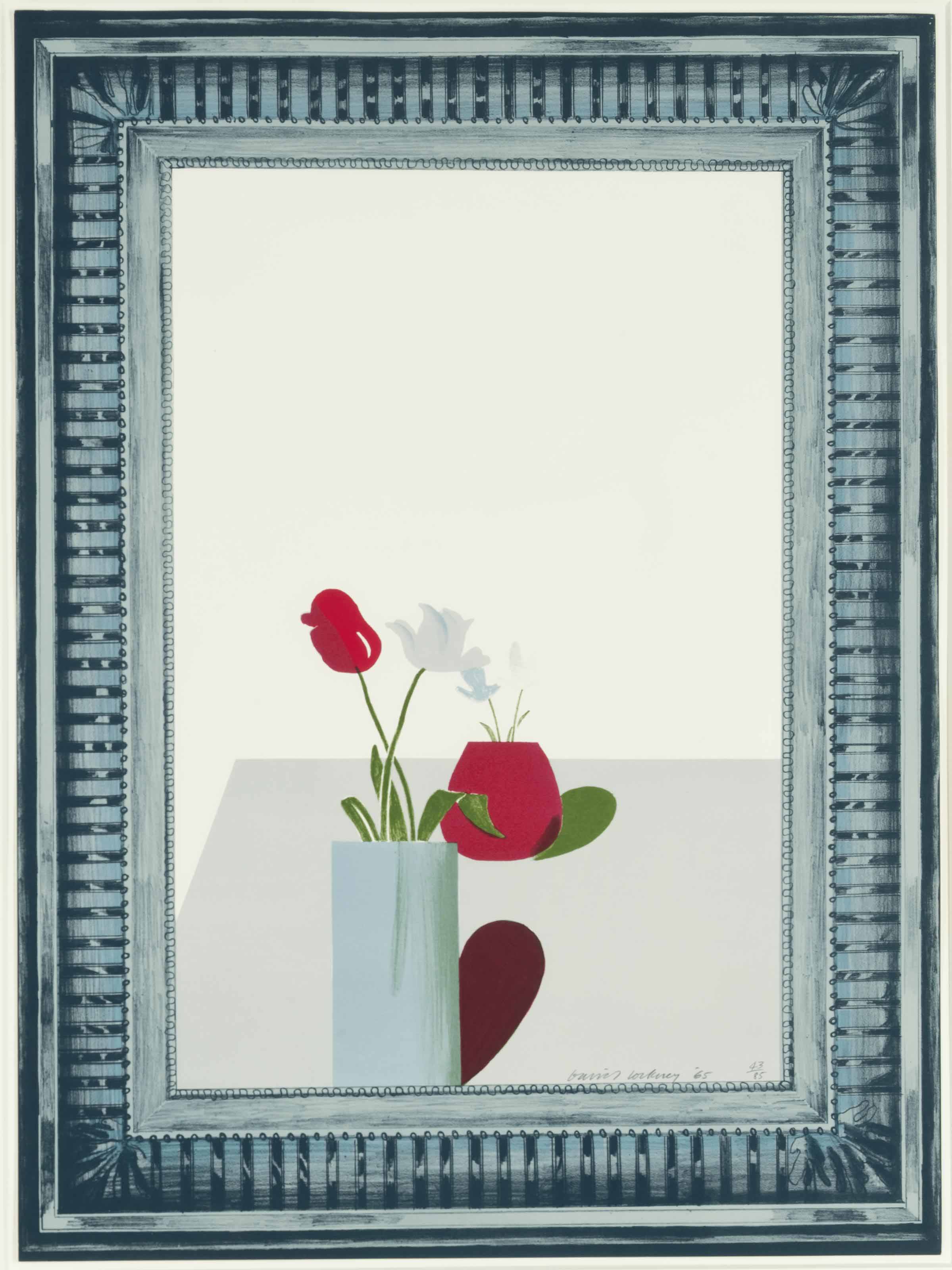 David Hockney — Натюрморт в изящной серебряной раме, 1, из голливудского издания (Scottish Arts Council, 41; Токио, 41)