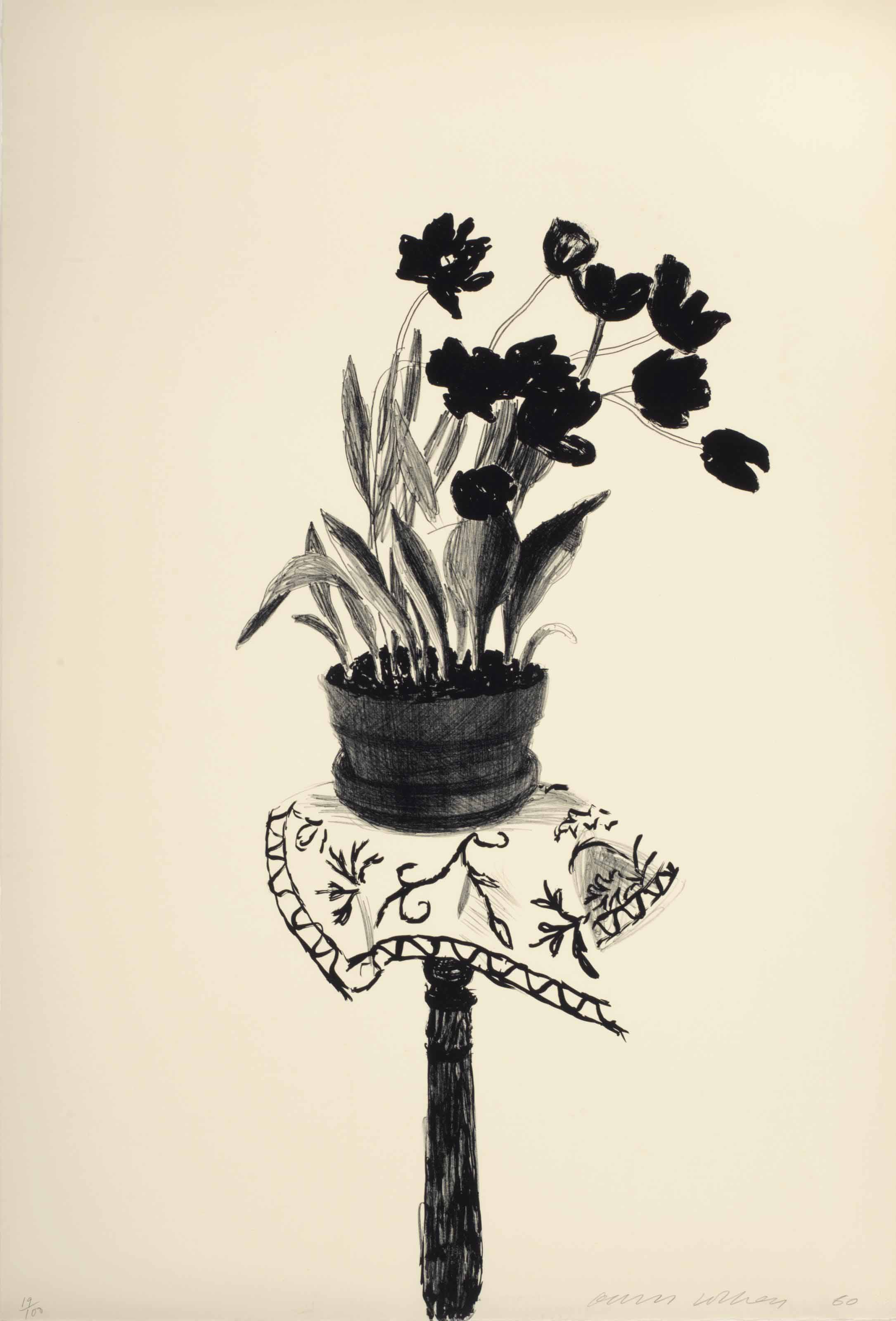 David Hockney — Черные тюльпаны