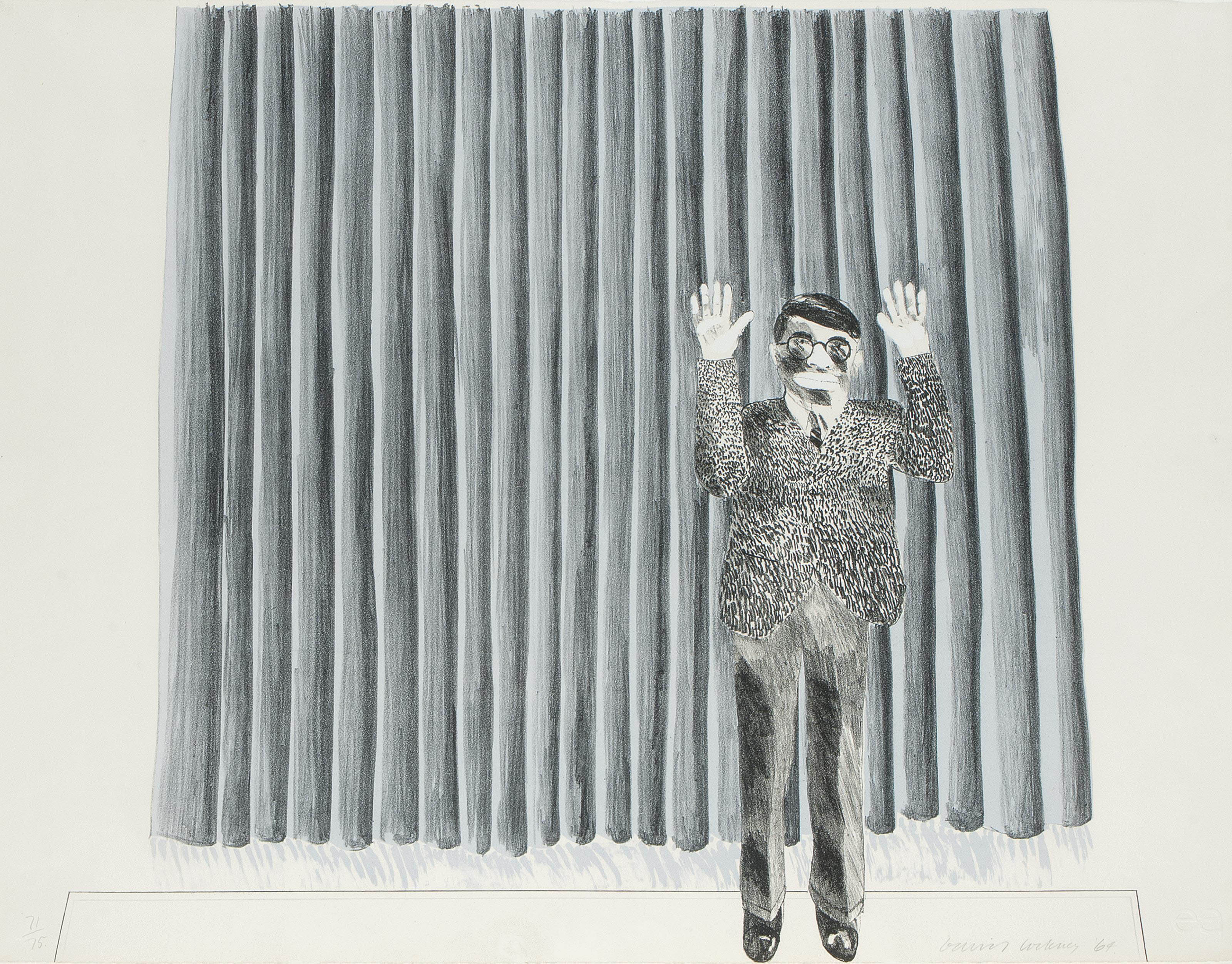 David Hockney — Фигура у занавеса (Шотландский художественный совет, 37; Токио, 37)