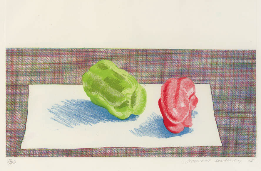 David Hockney — Два перца (Шотландский художественный совет, 156; Музей современного искусства Токио, 140)