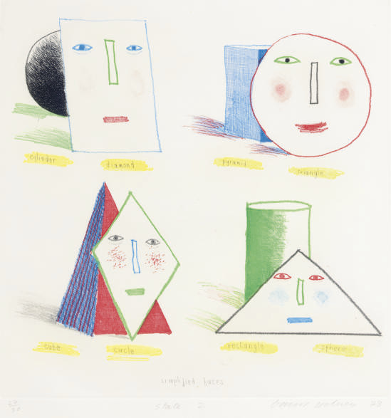 David Hockney — Упрощенное состояние лиц II (S.A.C. 166; M.C.A.T. 145)