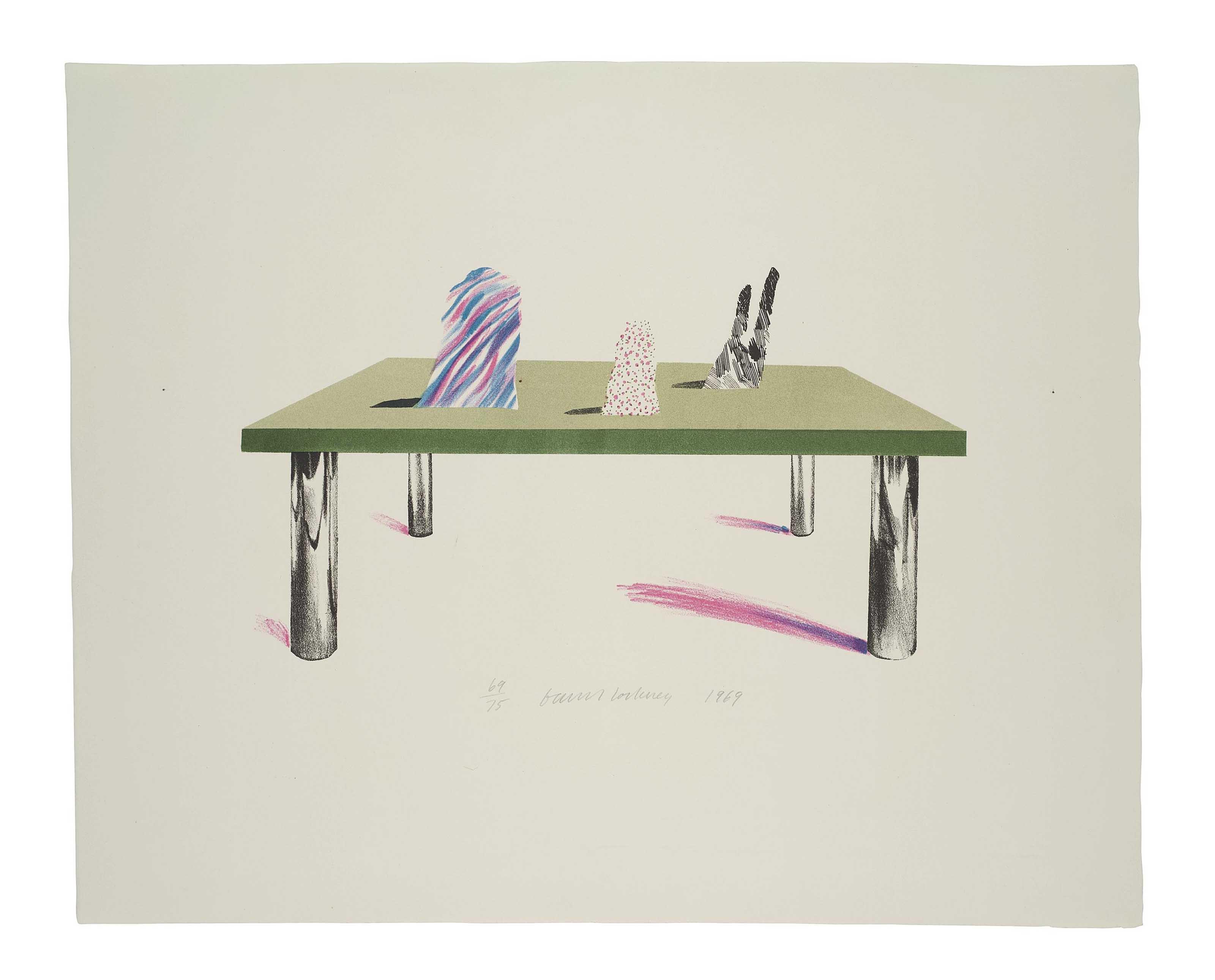 David Hockney — Стеклянный столик с предметами (S.A.C. 68; Tokyo 65)
