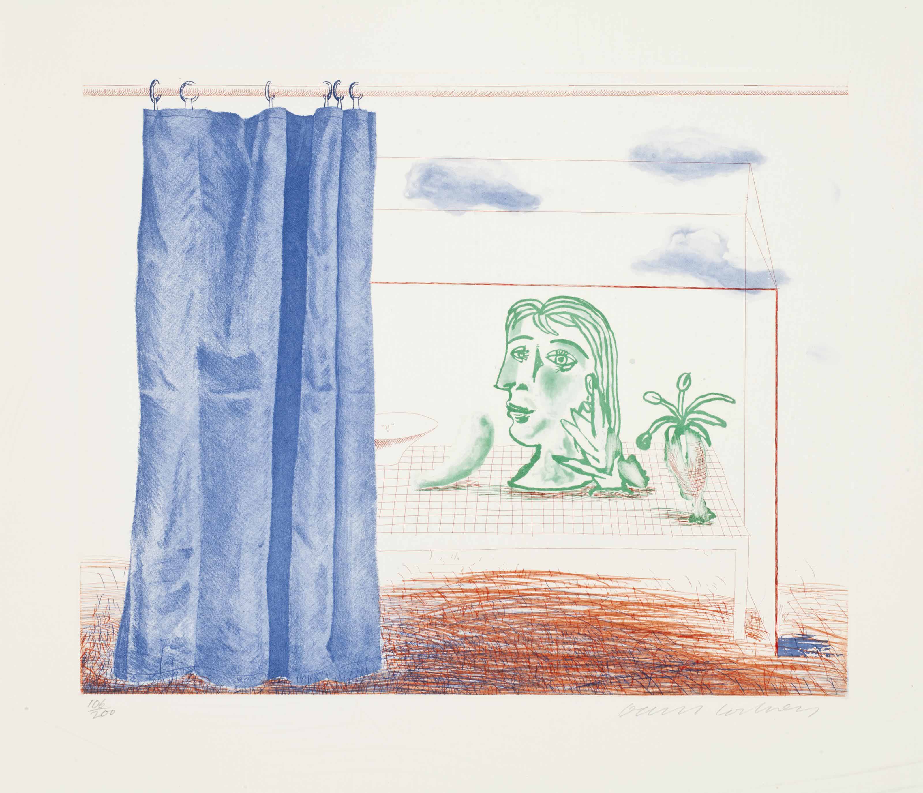 David Hockney — Что это за Пикассо?, из "Голубой гитары" (S.A.C. 218; M.C.A.T. 197)