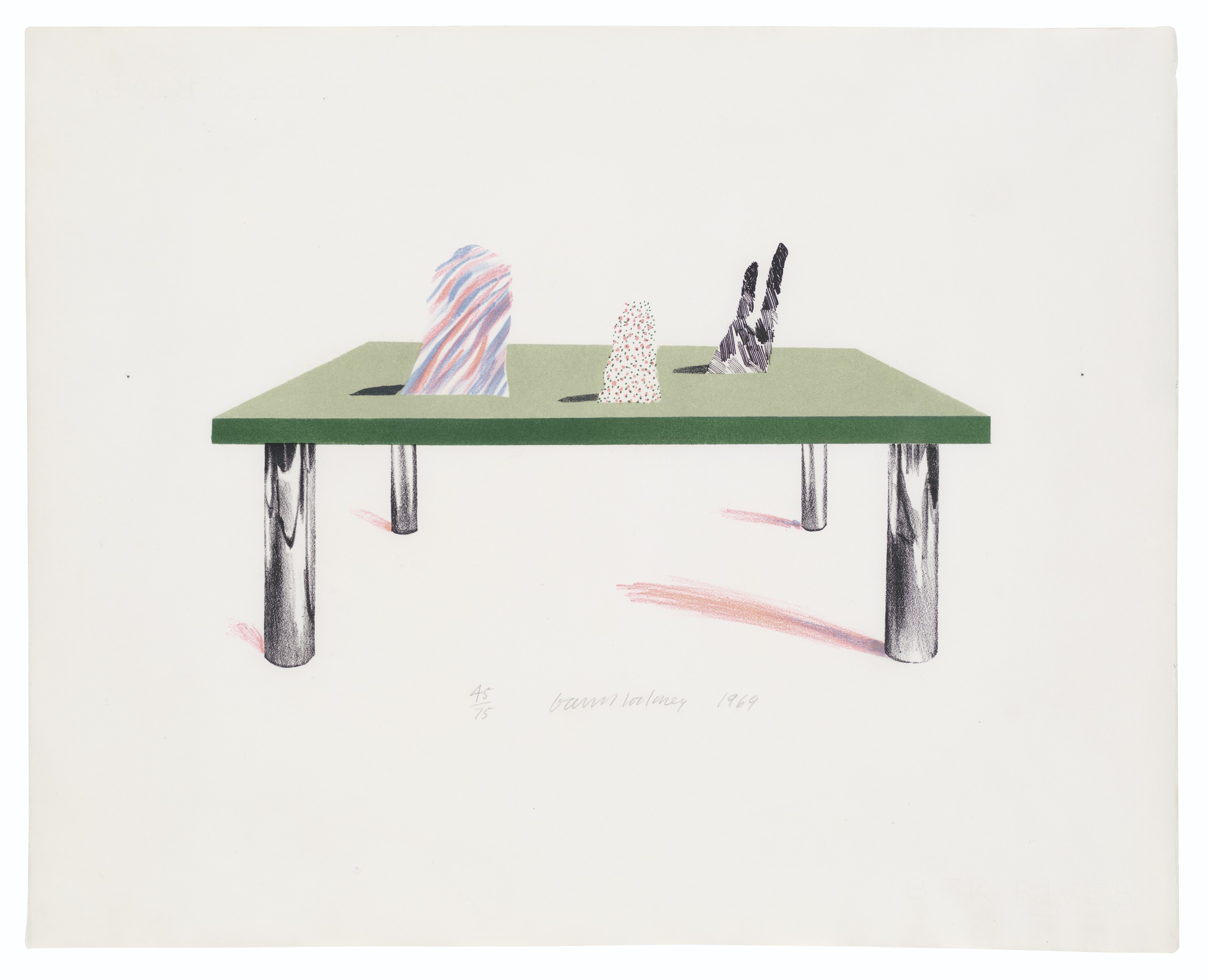David Hockney — Стеклянный столик с предметами