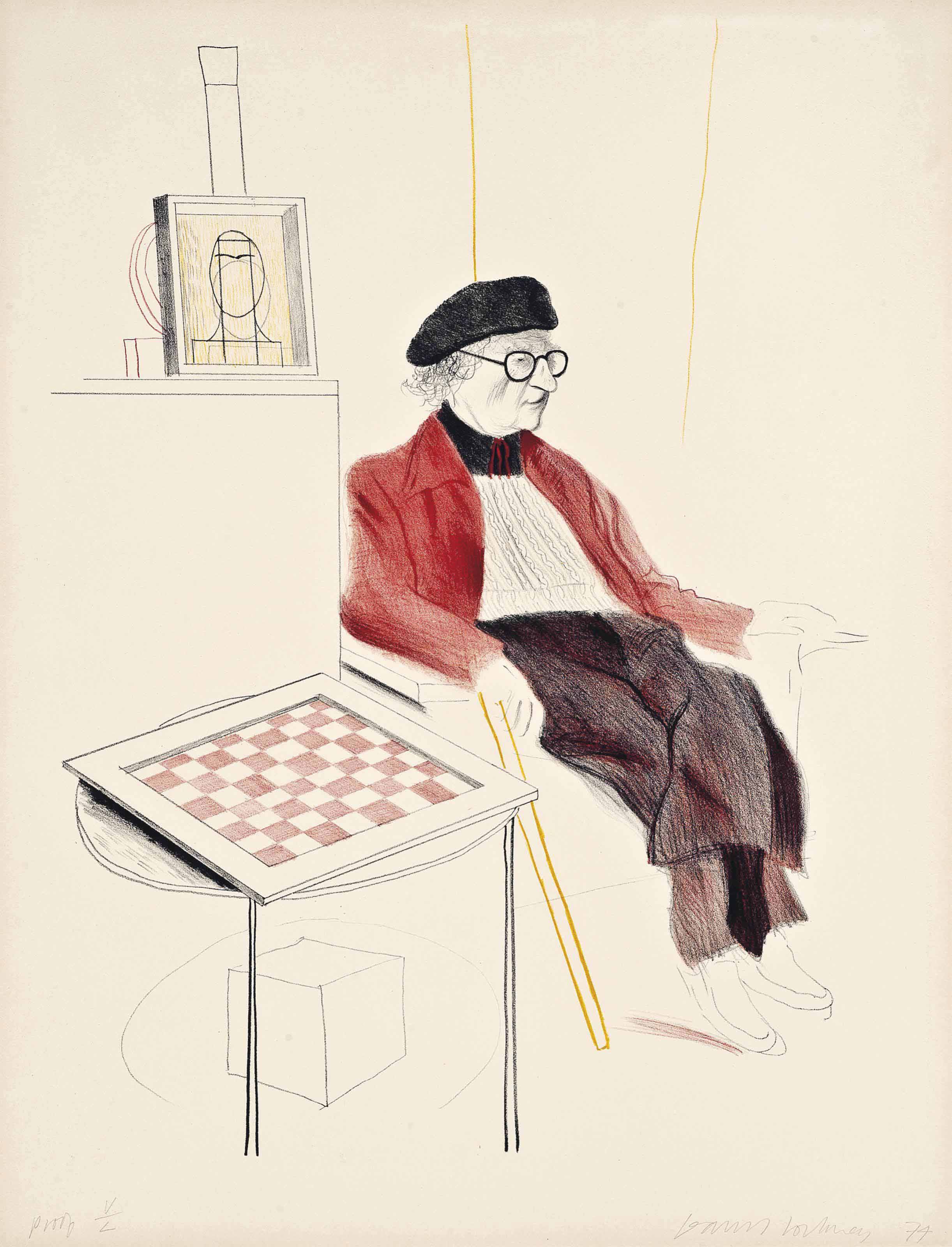 David Hockney — Ман Рэй, от: Дань уважения Ман Рэю (Шотландский совет искусств, 171)