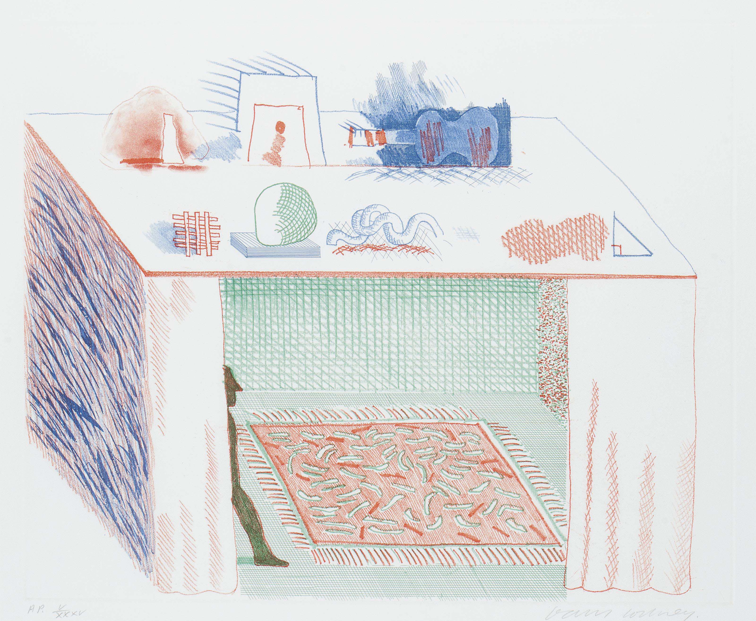 David Hockney — В светотени, от: The Blue Guitar (S.A.C. 204; Токио, 186)