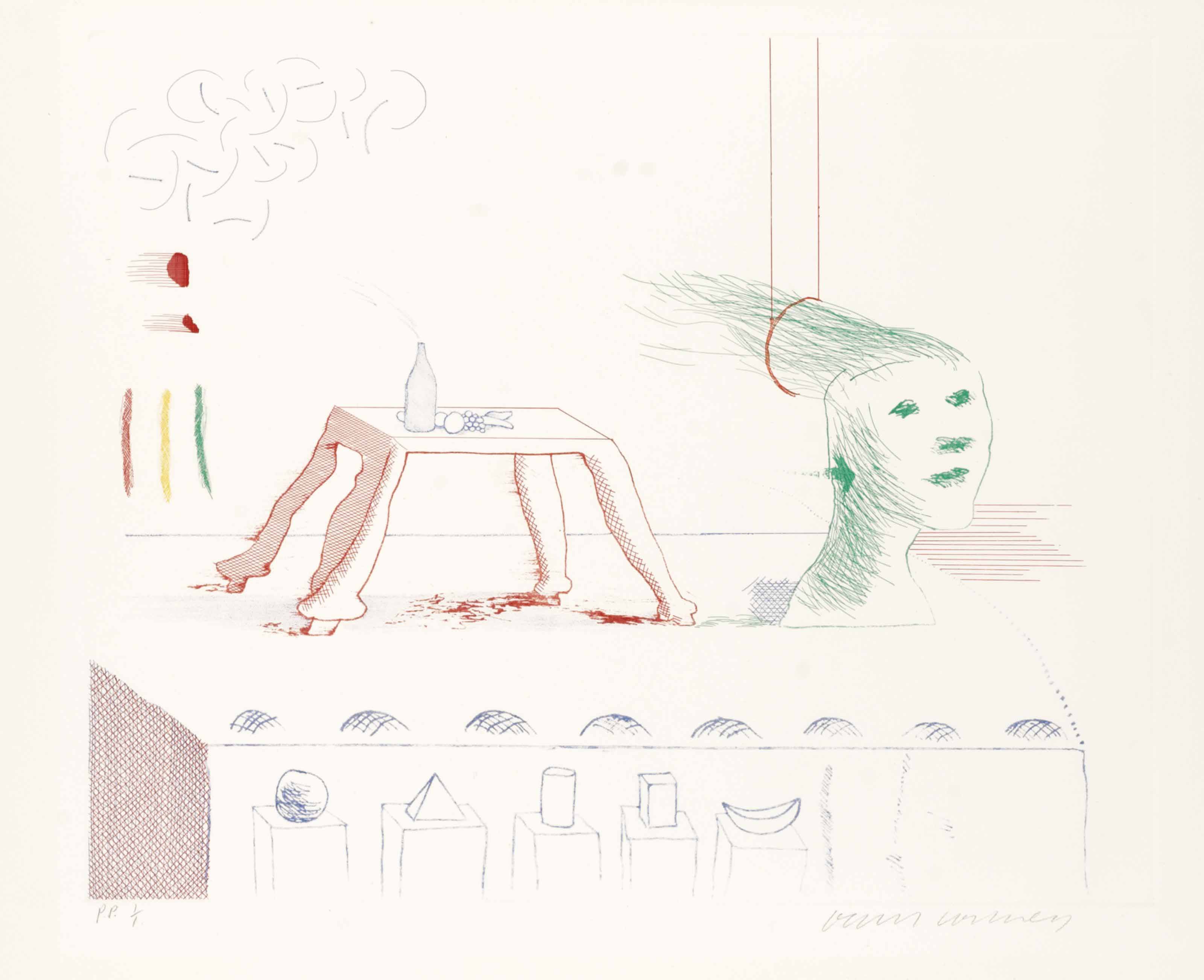 David Hockney — Трогательный натюрморт, автор: Синяя гитара