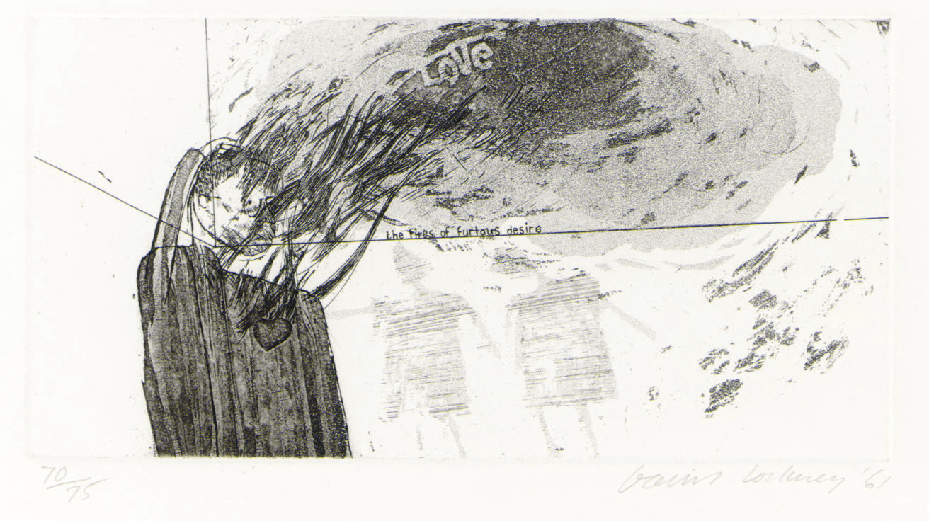David Hockney — "Огни неистового желания" (Шотландский художественный совет № 5; Музей современного искусства, Токио)