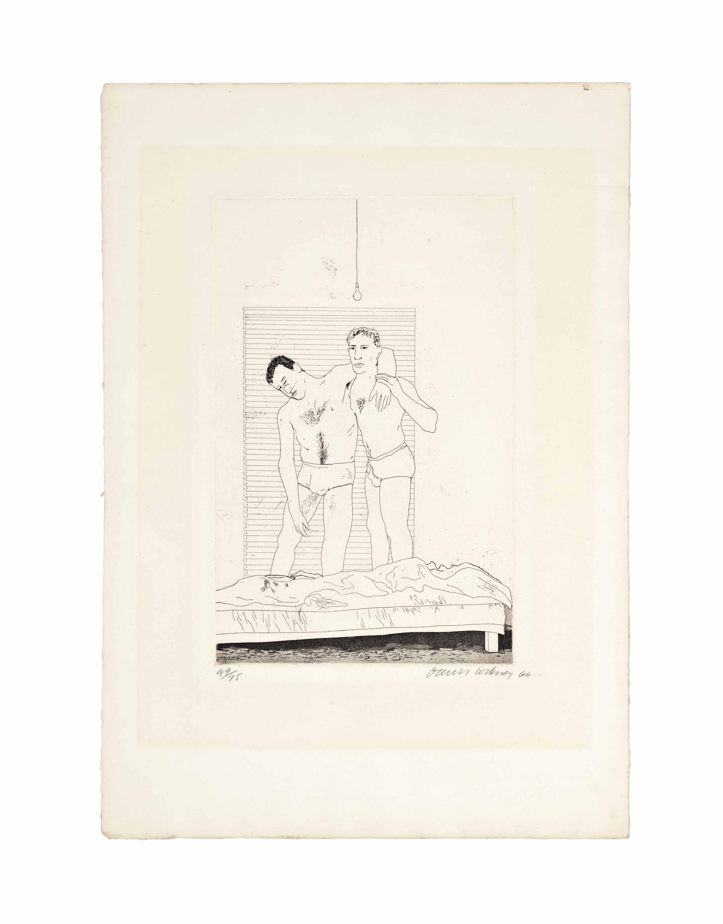 David Hockney — "Одна ночь", из "Четырнадцати стихотворений" К.Ф. Кавафиса (Шотландский художественный совет; Токио, 56)