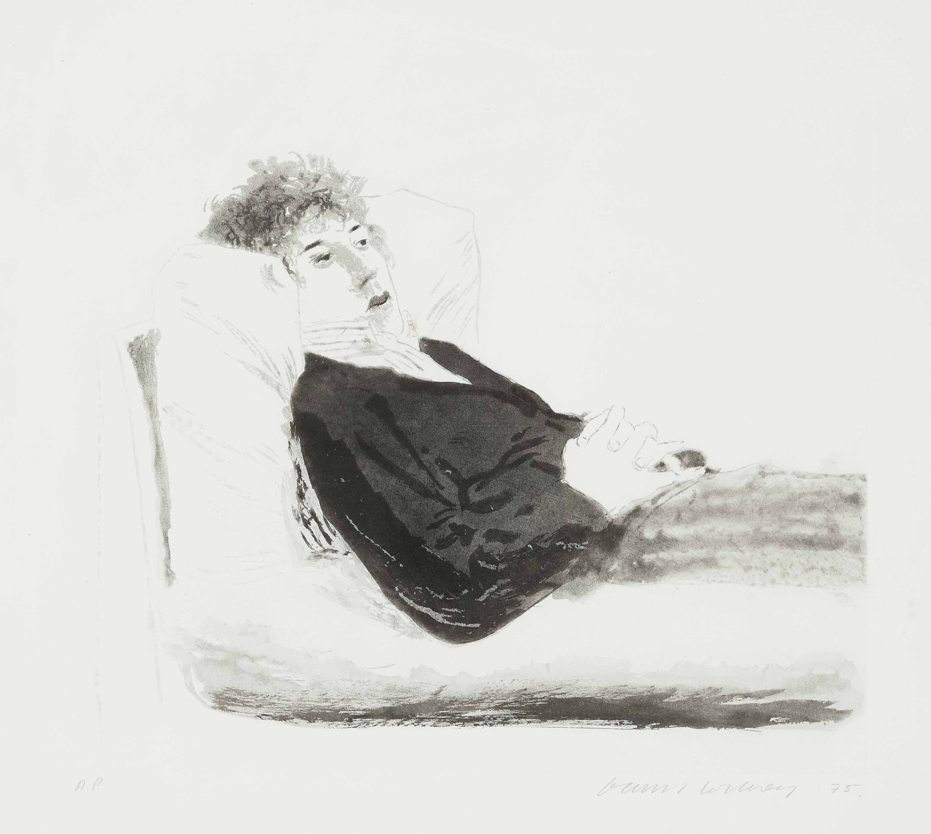 David Hockney — Лежащая фигура (Шотландский художественный совет, 174; Токио, 163)