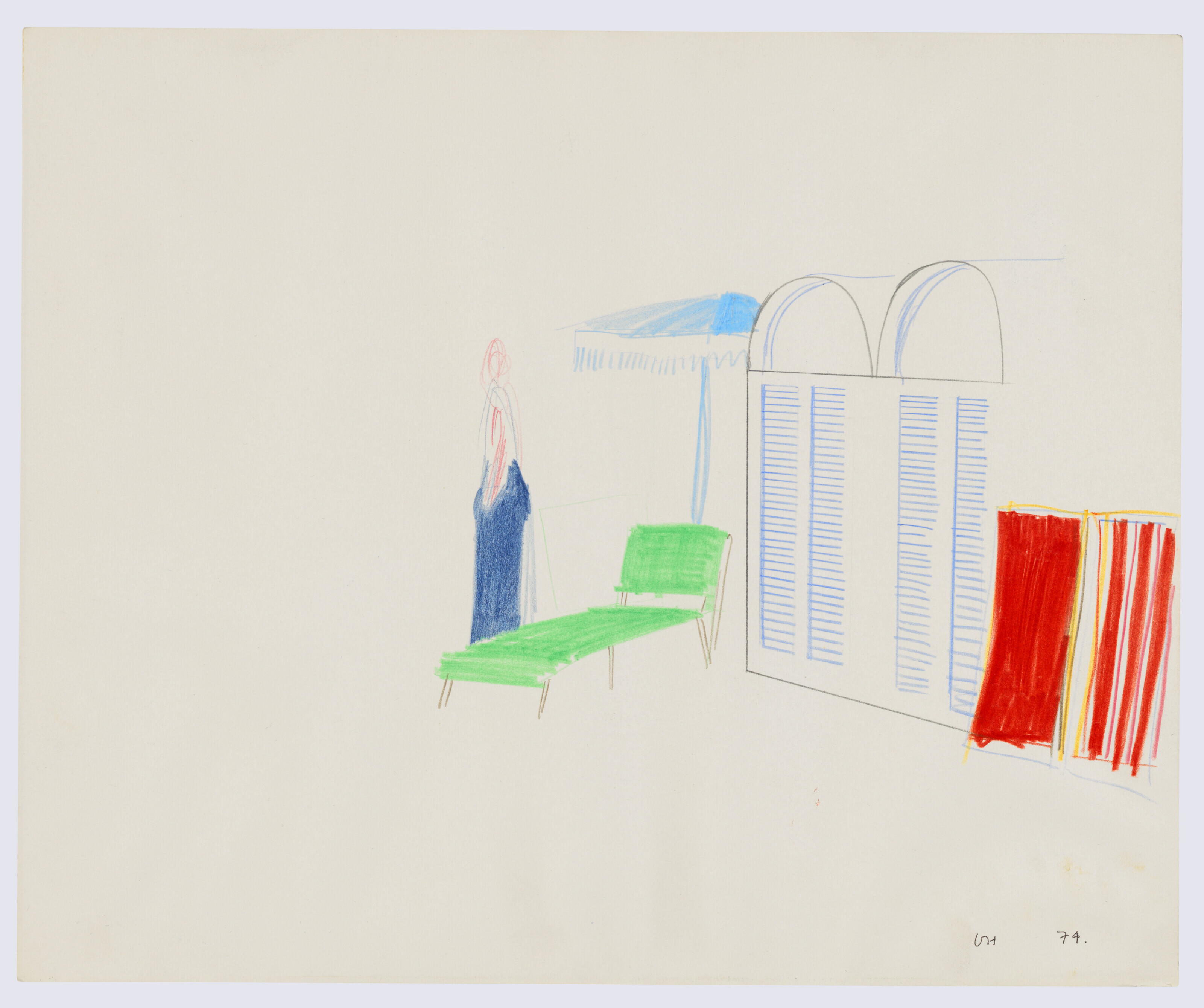 David Hockney — У бассейна