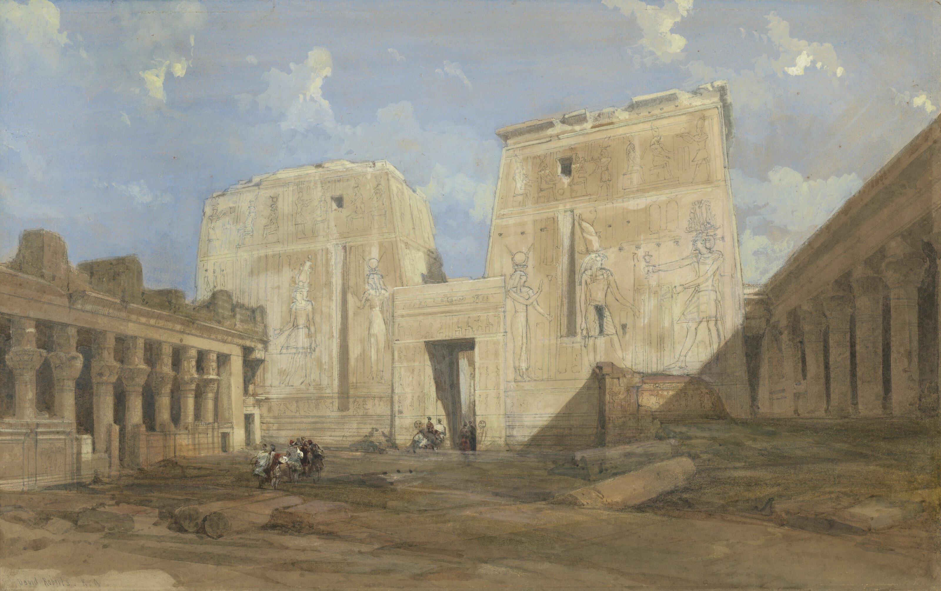 David Roberts — Вход в храм Исиды, Филы, изображение 1