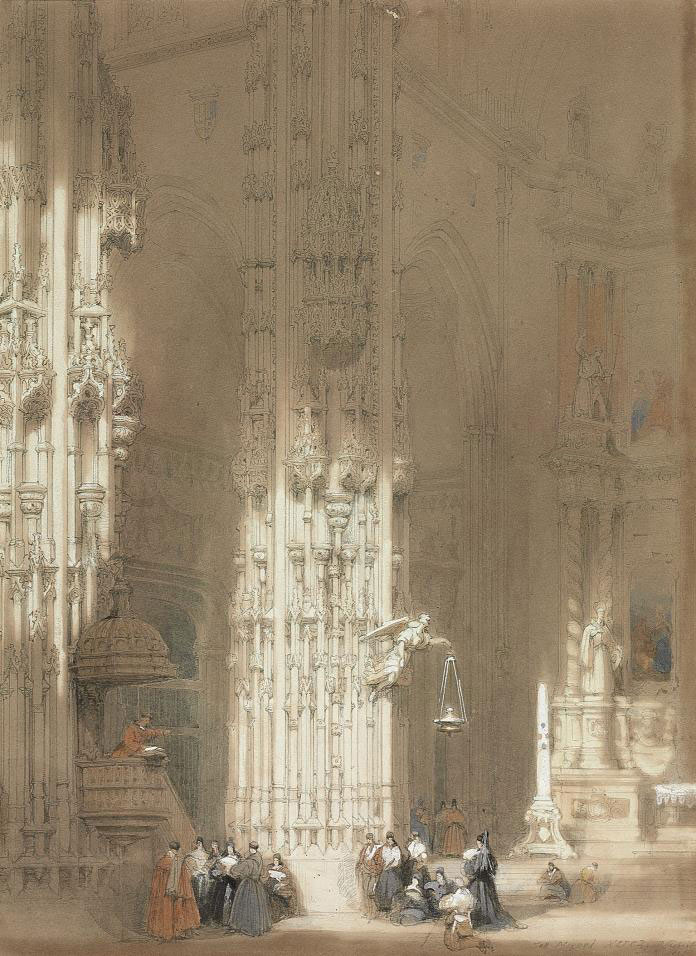 David Roberts — Интерьер церкви Сан-Мигель, Херес-де-ла-Фронтера, Испания