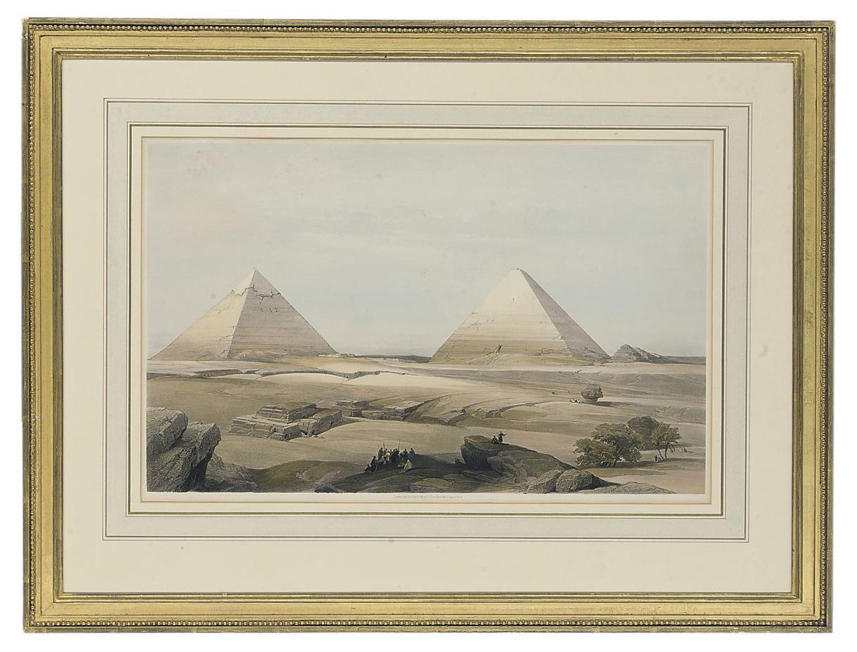 David Roberts — Пирамиды Гезиха и руины Карнака