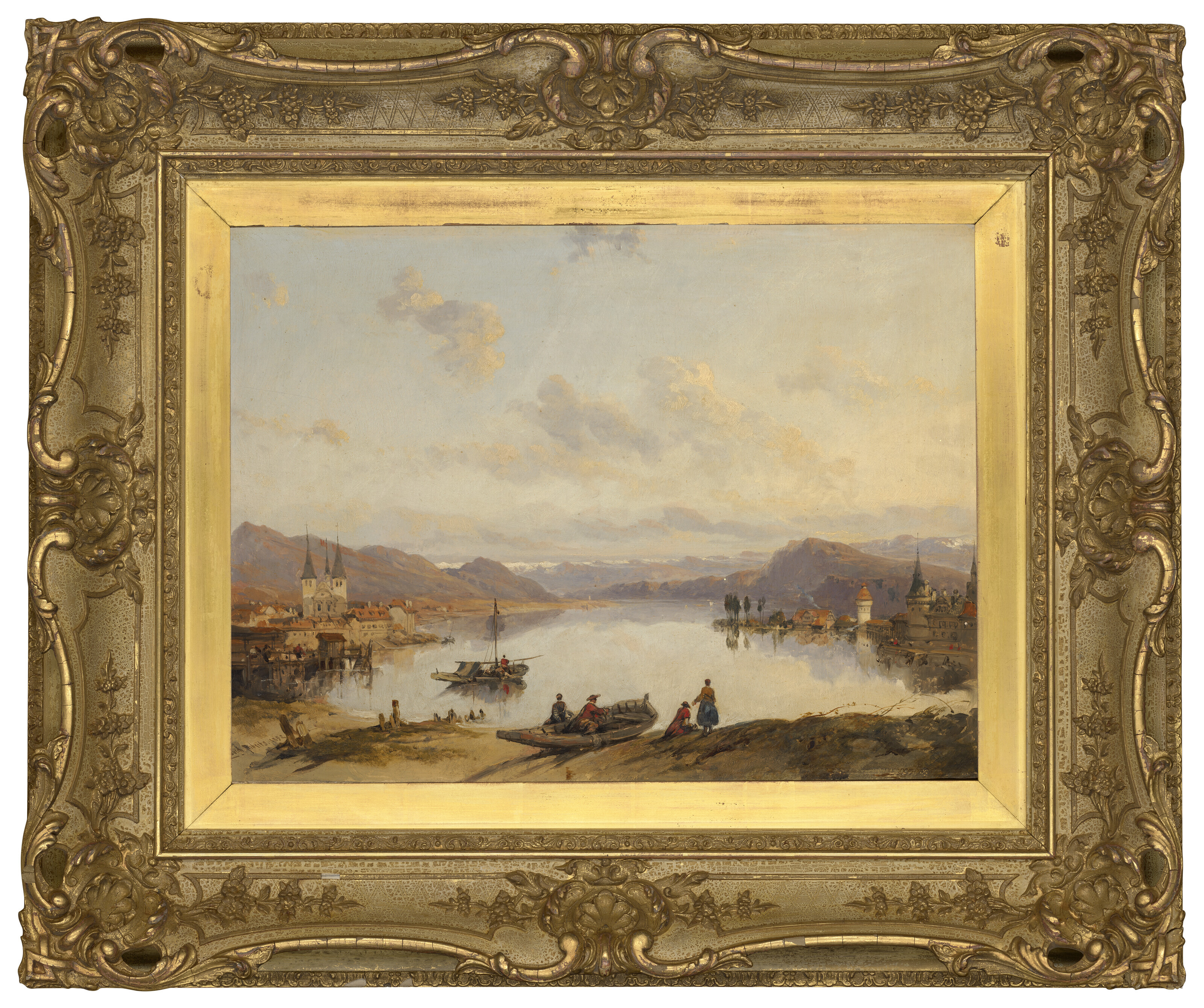 David Roberts — Вид на Люцерн, Швейцария, изображение 2
