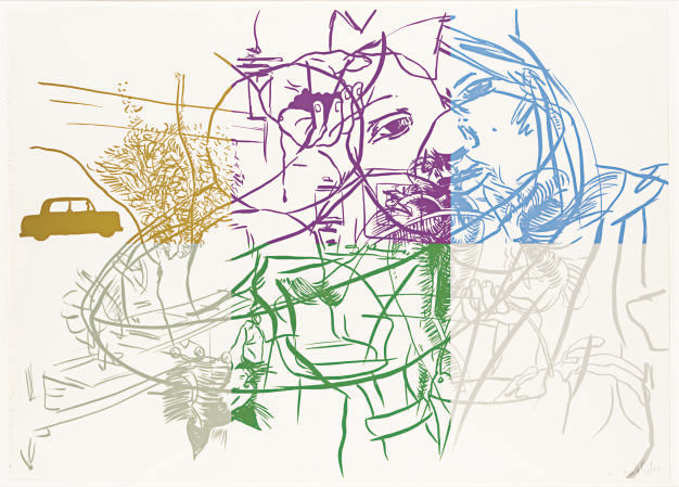 David Salle — Пьяный шофер: одна тарелка