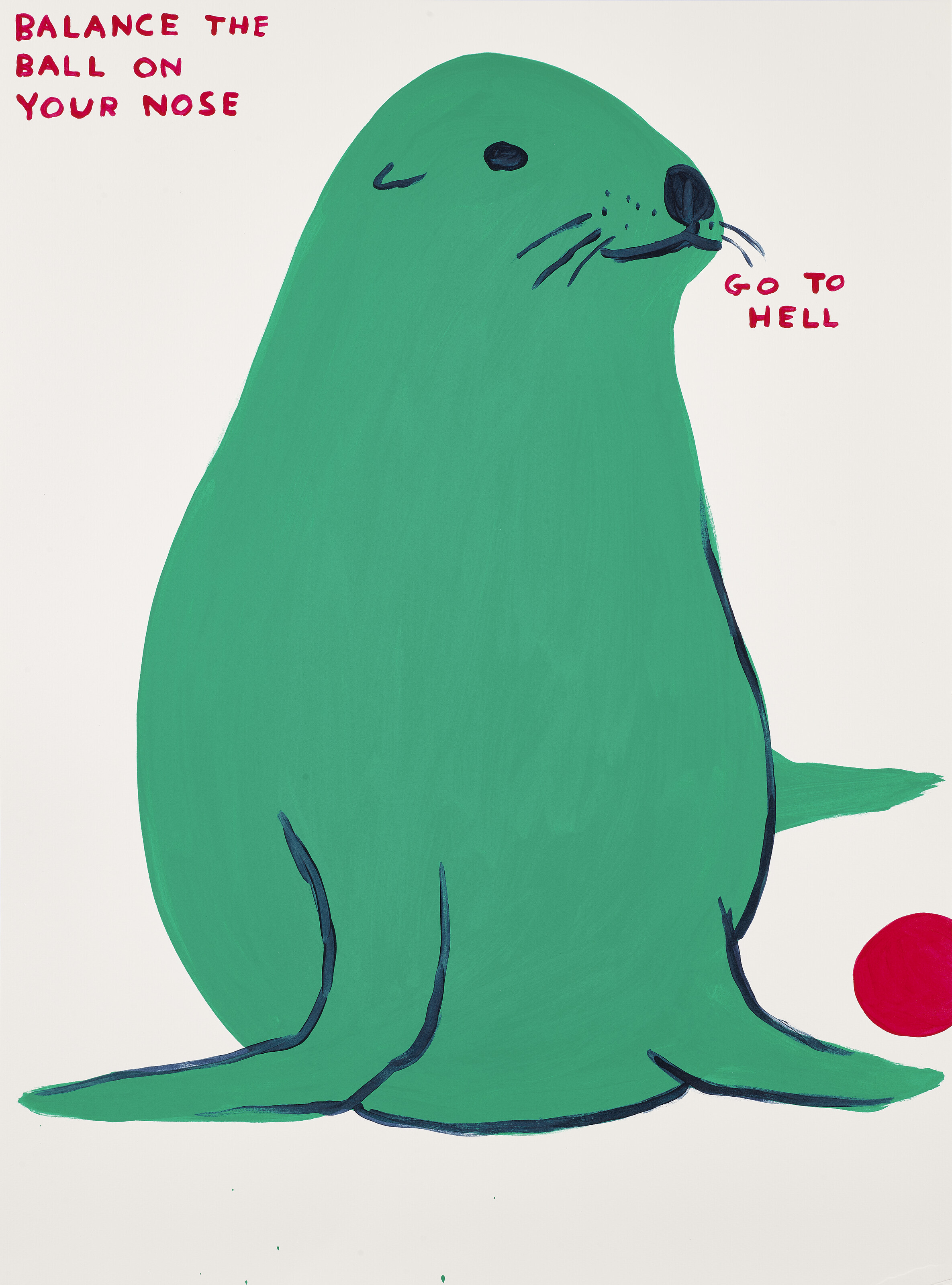 David Shrigley — Удерживайте Мяч На Своем Лице