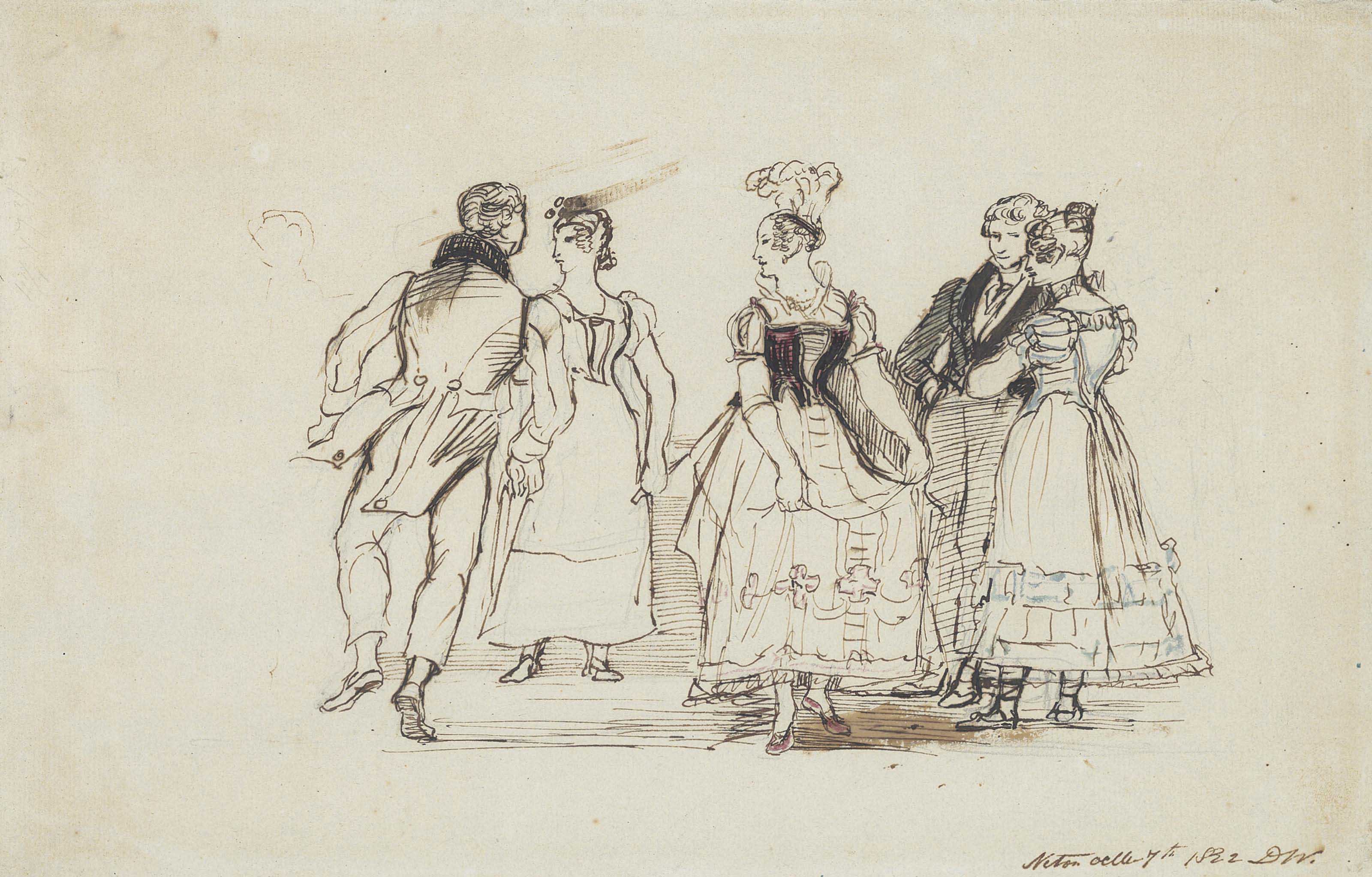 David Wilkie — Элегантные фигуры танцуют в Нитоне, остров Уайт