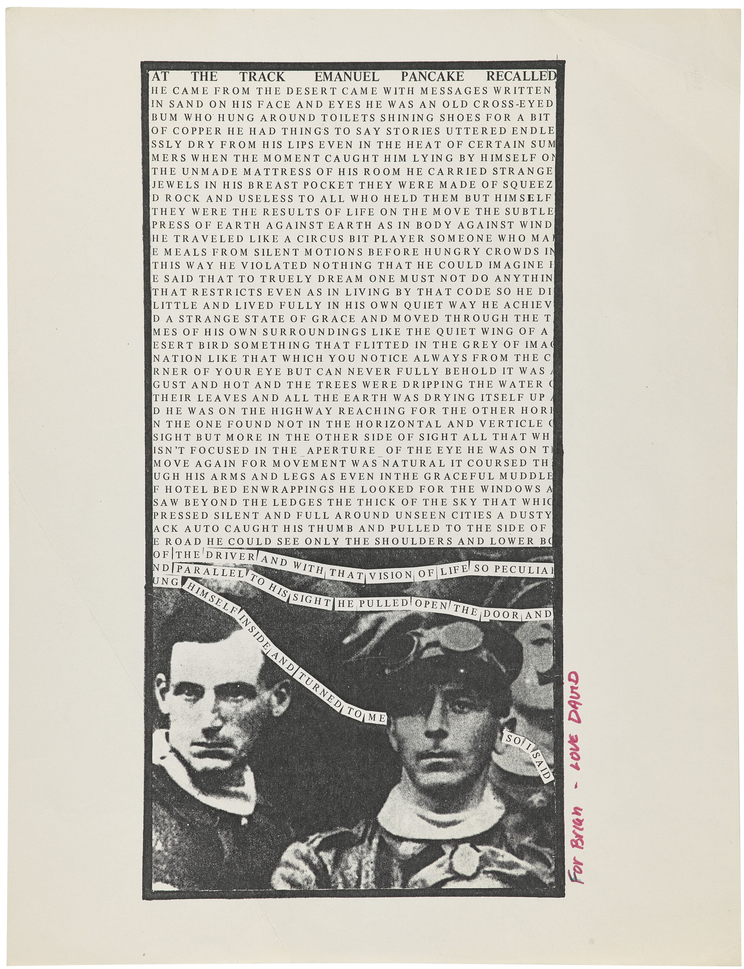 David Wojnarowicz — На Трассе Эмануэль Блинчик вспоминал
