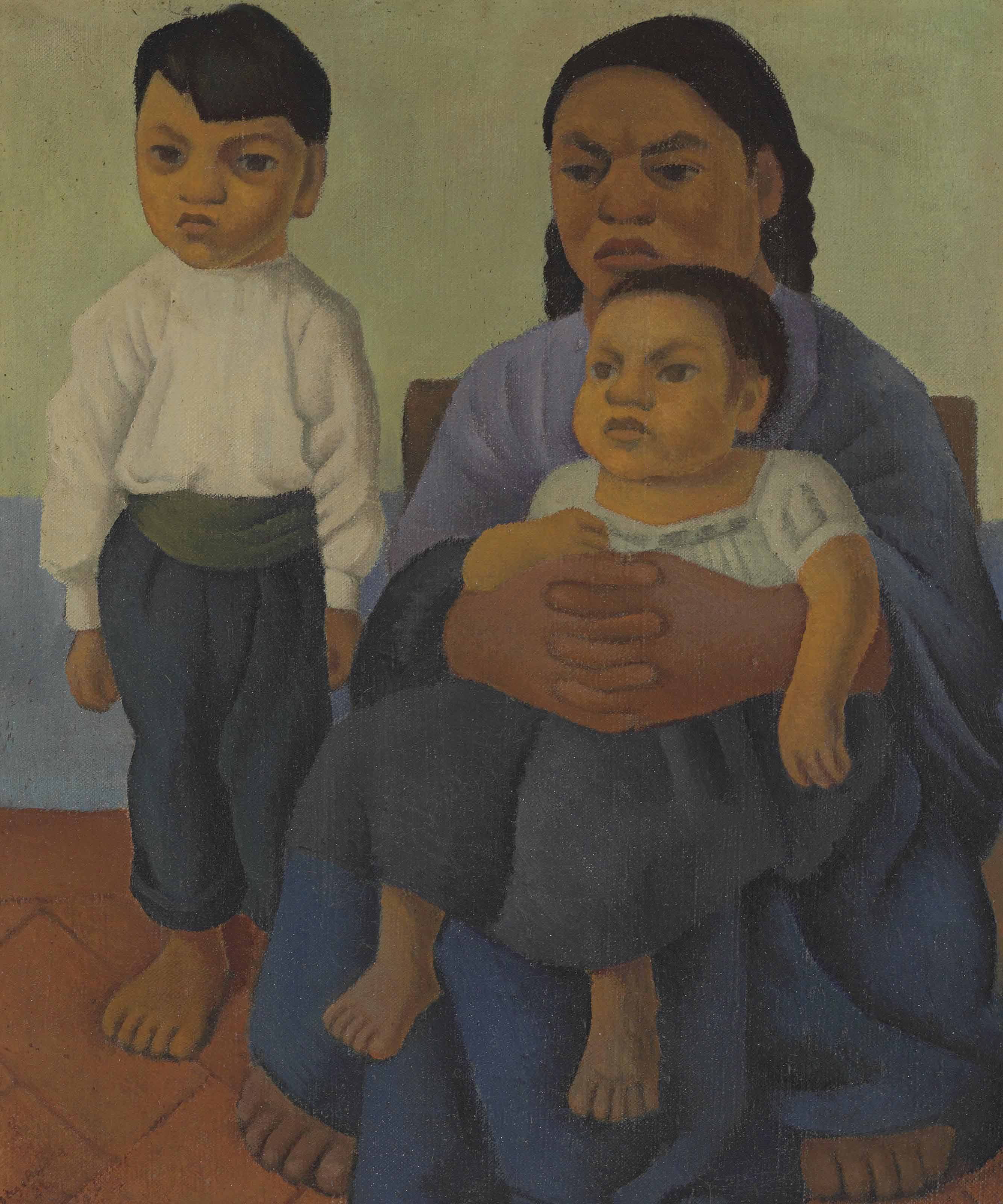Diego Rivera — Мать с двумя детьми (также известная как мать с двумя детьми )