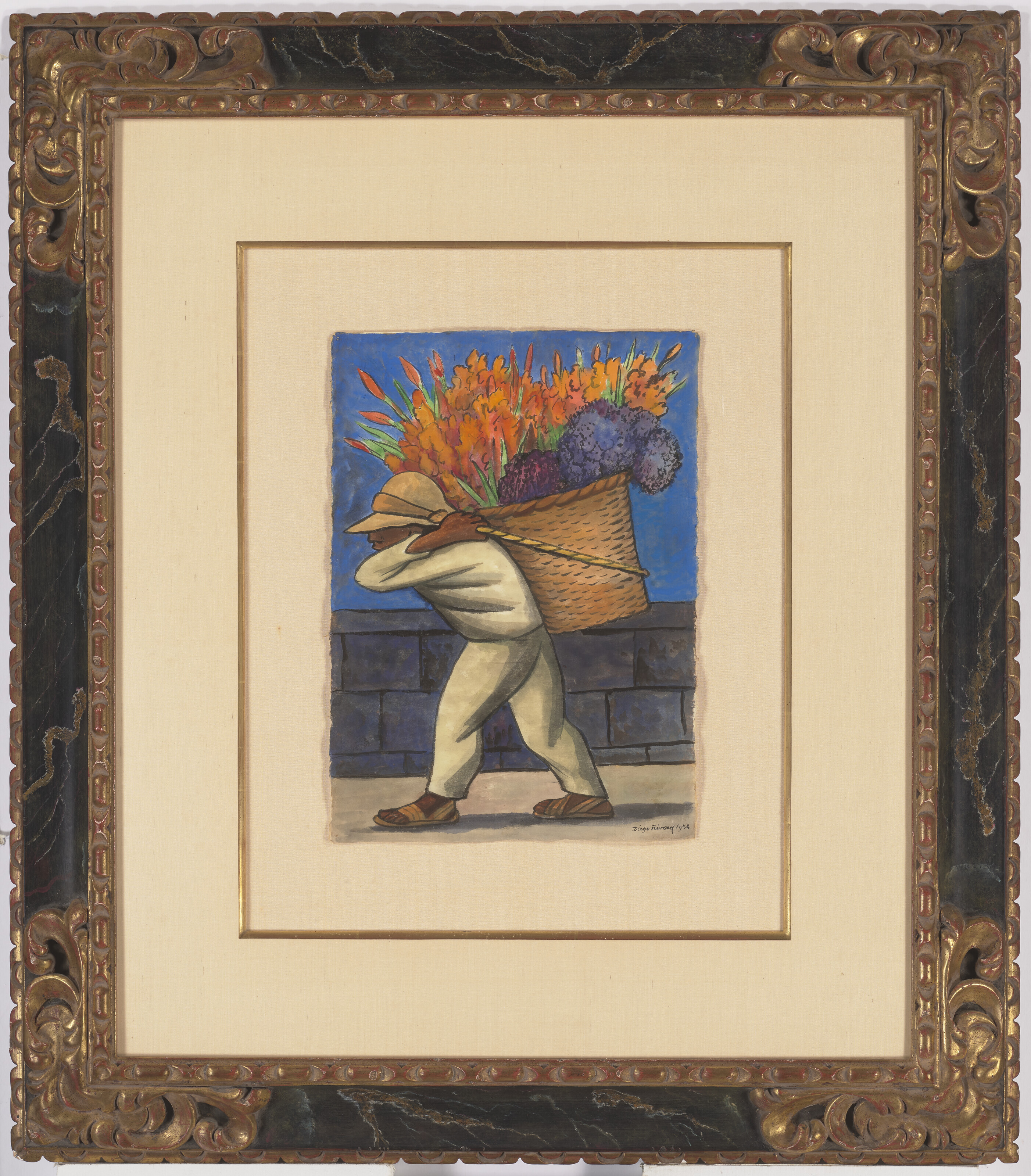 Diego Rivera — Цветок Андандо (продавец гладиолусов и гортензий), изображение 2