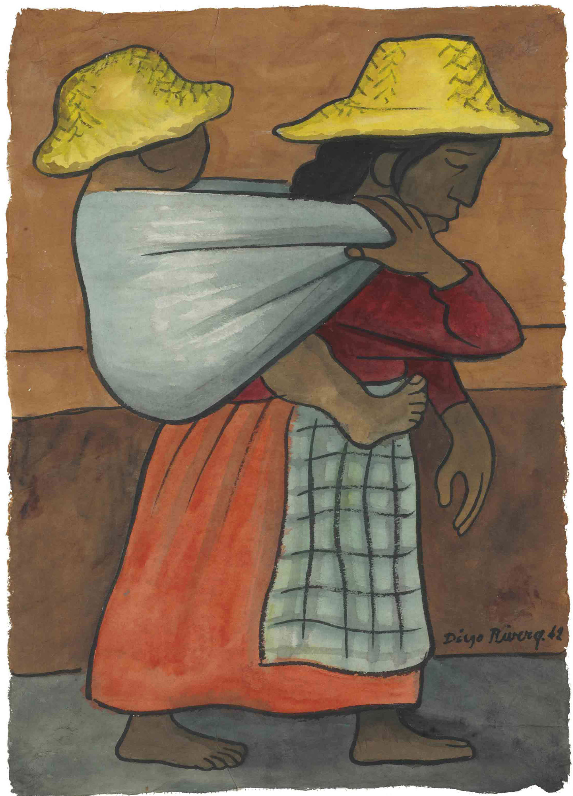 Diego Rivera — Без названия (Mujer cargando niño)