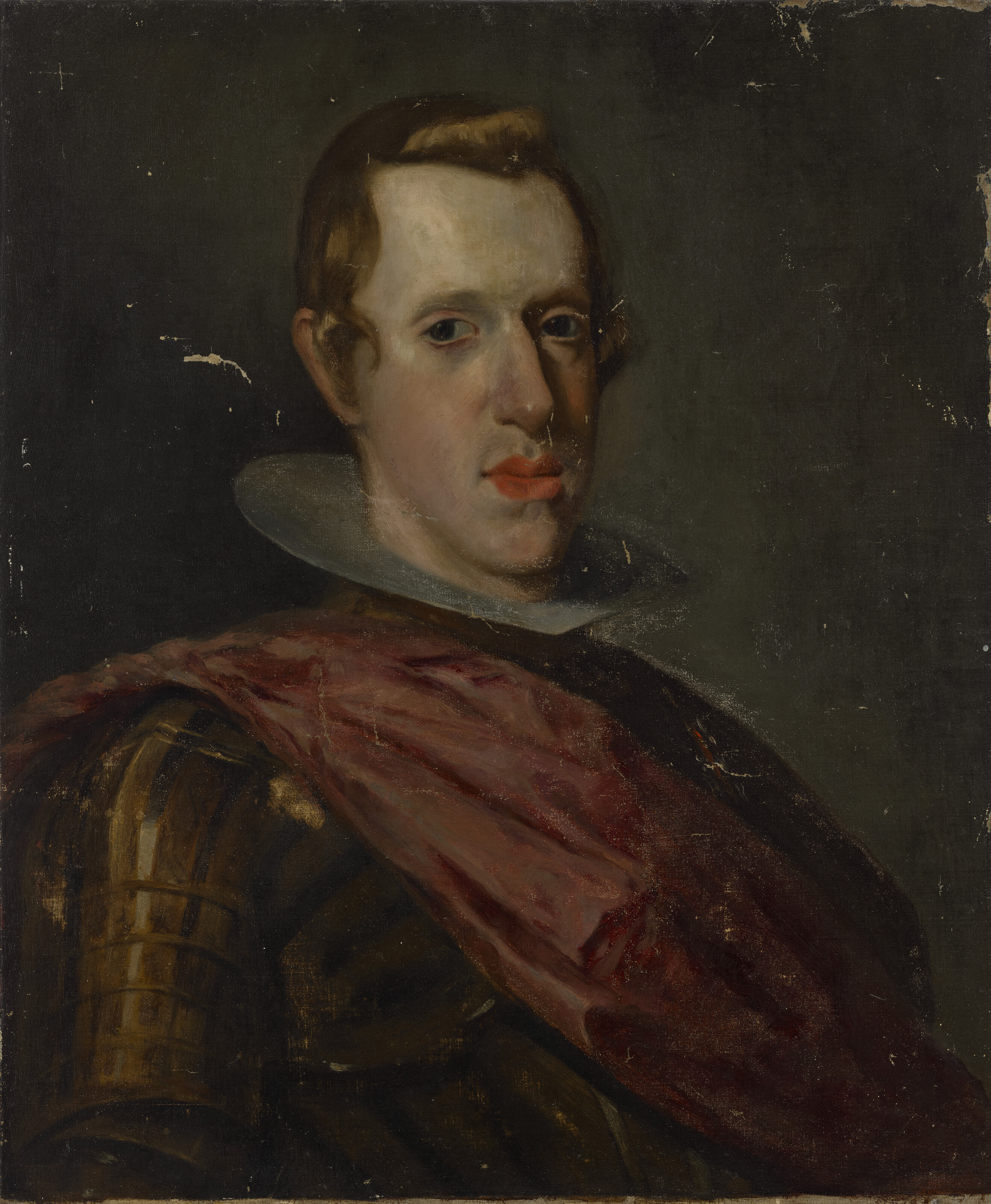 Diego Velázquez — Портрет Филиппа IV (1605-1665), короля Испании, во весь рост, в доспехах с красным кушаком