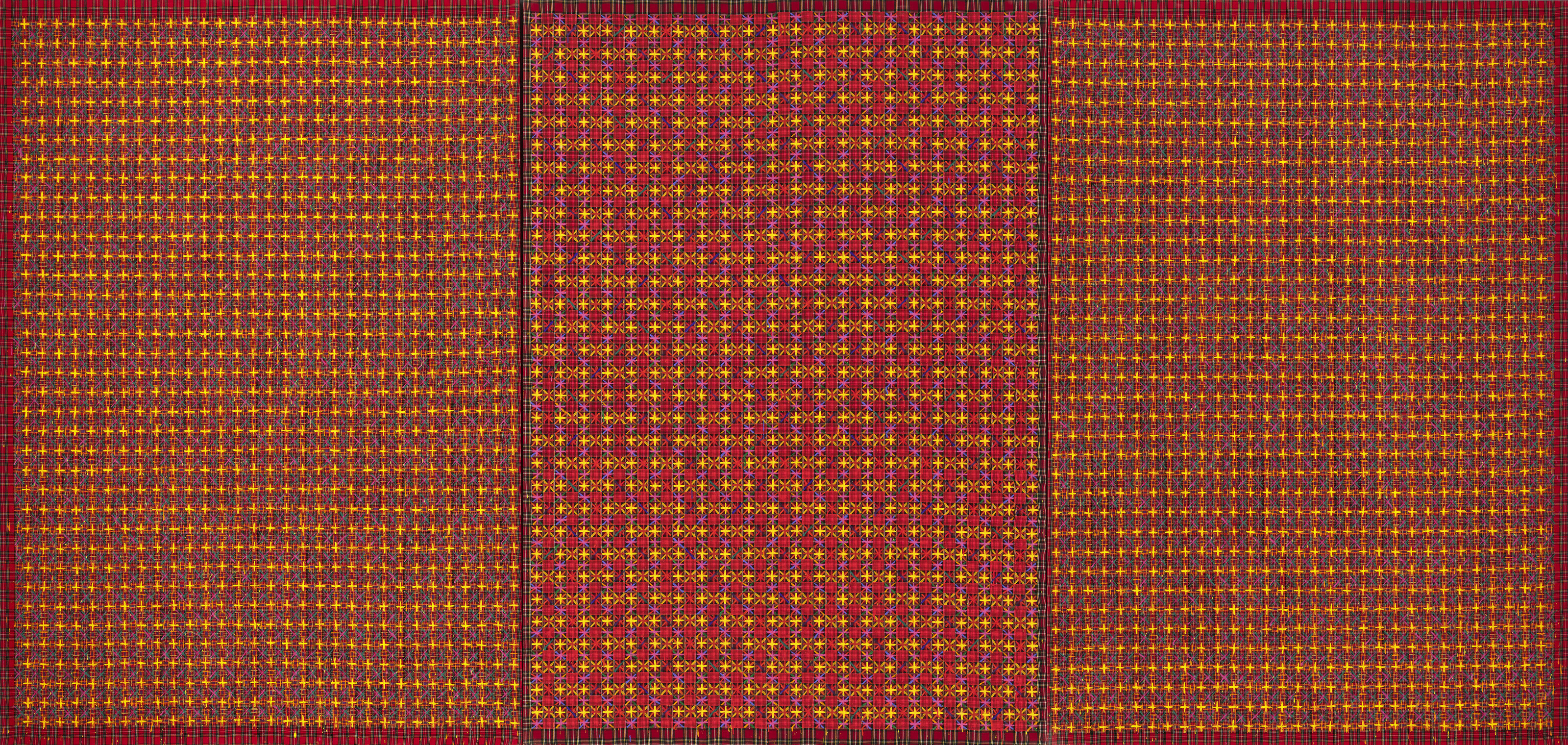 Ding Yi — Внешний вид крестов 98-4 - Триптих, изображение 1