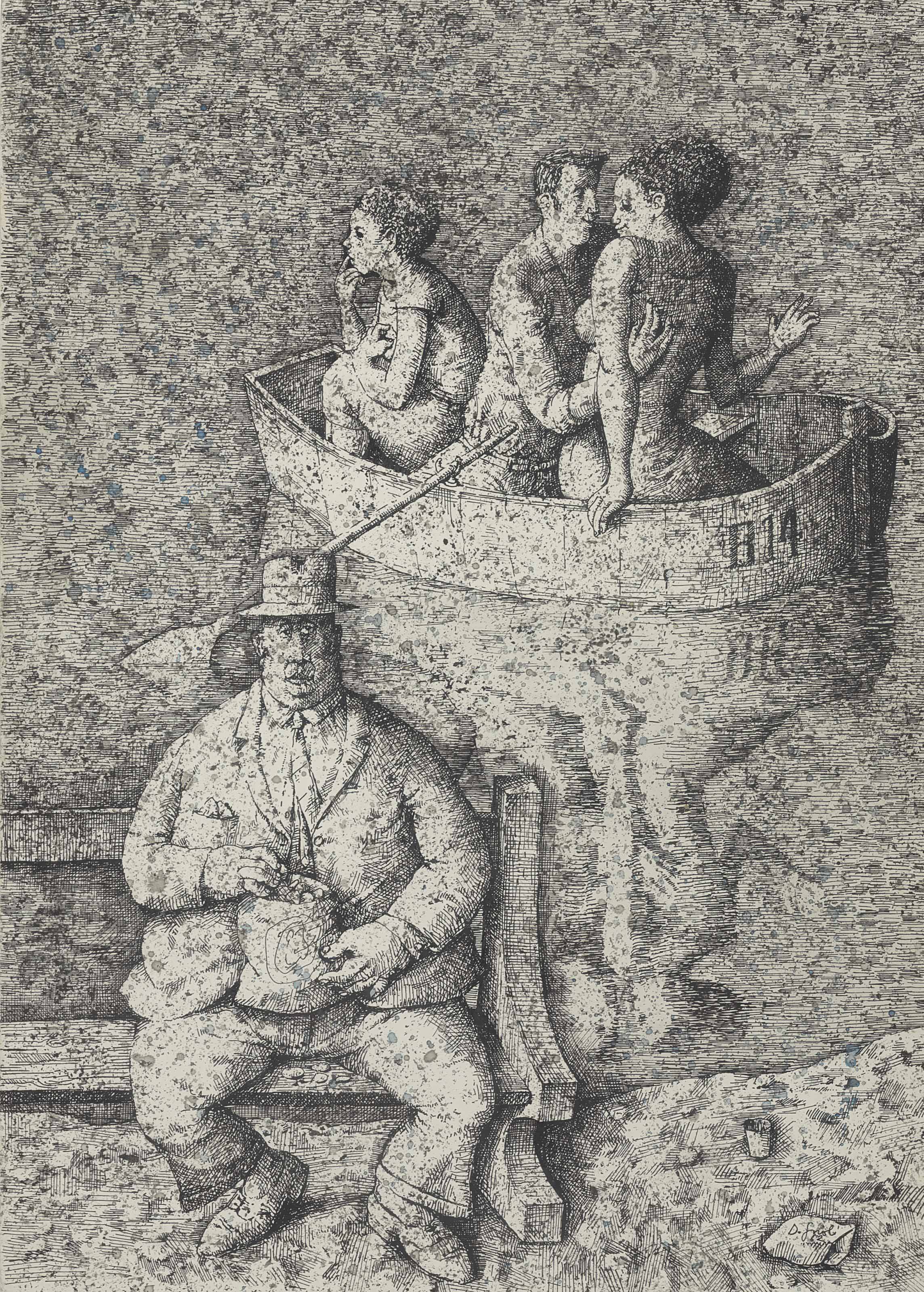 Domenico Gnoli — Лодка на озере