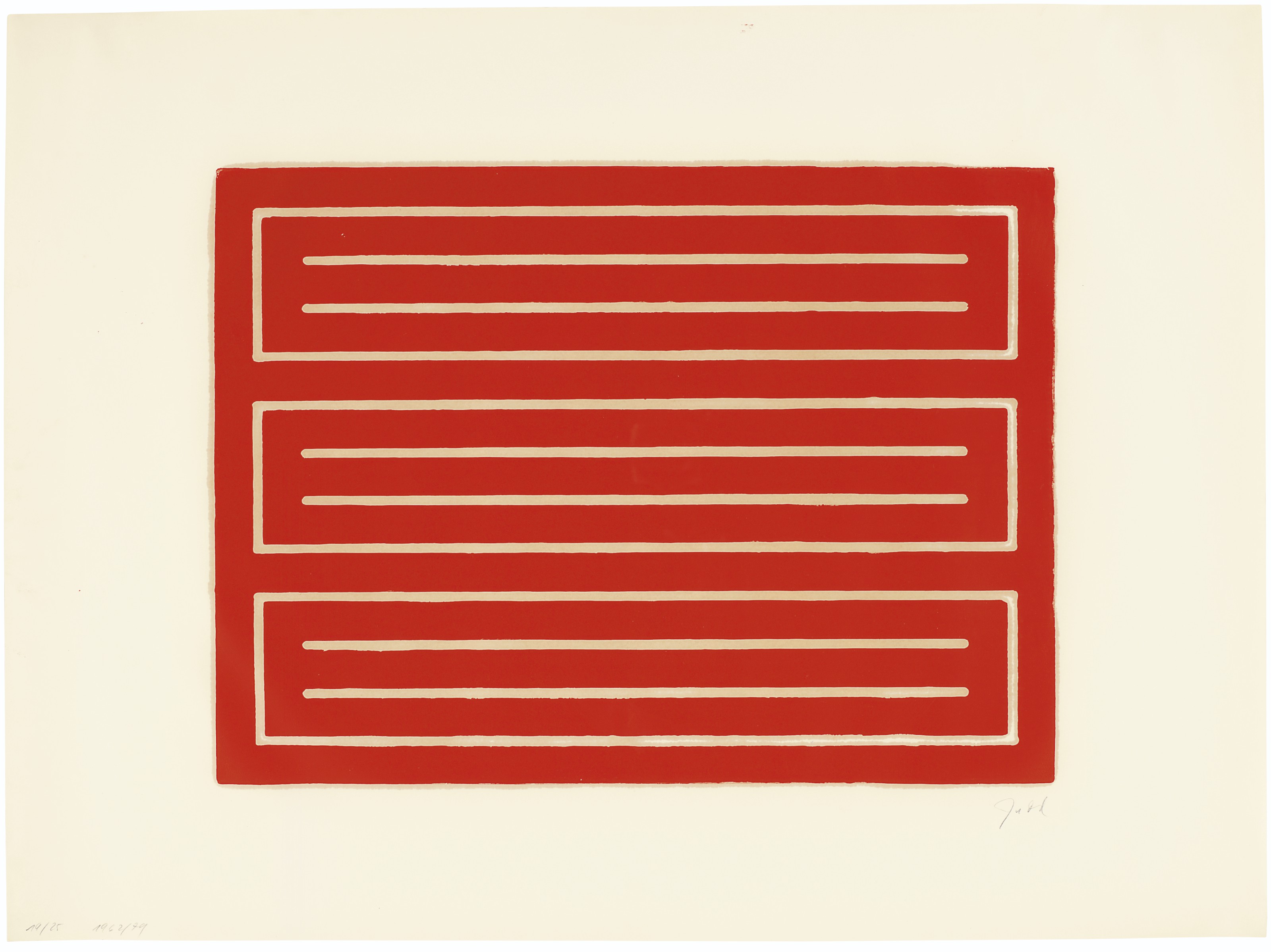 Donald Judd — Без названия : один отпечаток