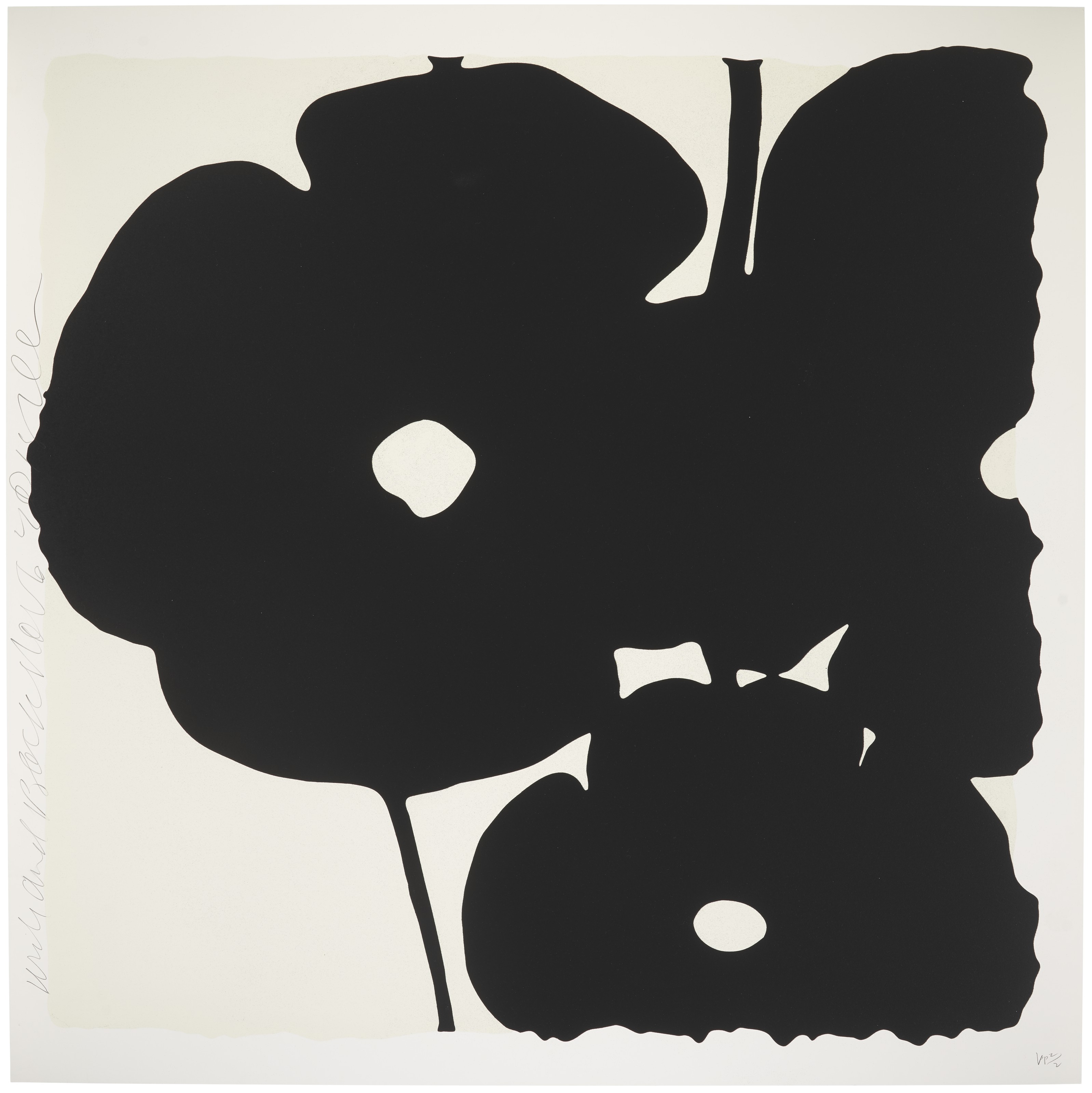 Donald Sultan — Белое и черное, 6 ноября 2015 года, от Reversal Poppies