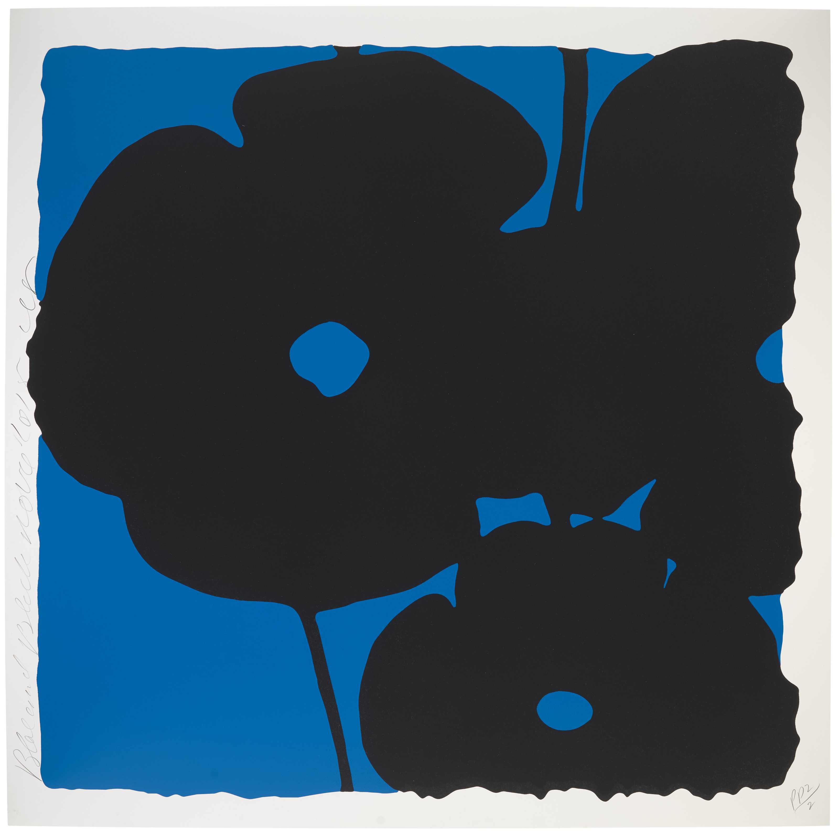 Donald Sultan — Синий и черный, 6 ноября 2015, от Reversal Poppies