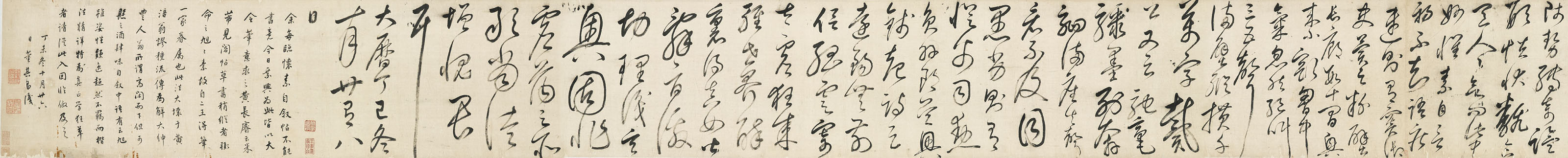 Dong Qichang — Каллиграфия по мотивам книги Хуай Су "Цзы Сюй Тай", изображение 2