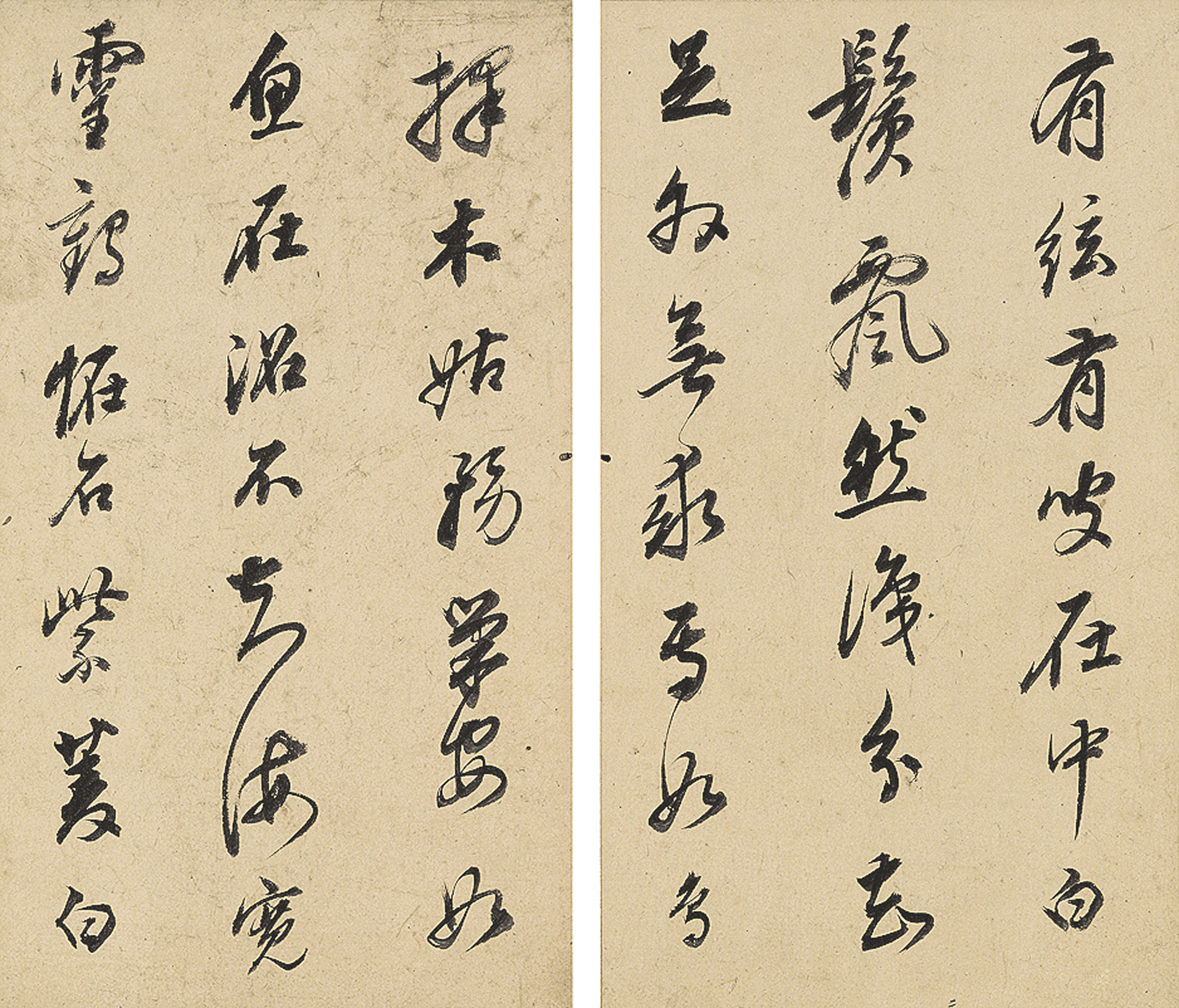 Dong Qichang — Ланьтин Сюй и стихотворение, написанное каллиграфическим почерком, изображение 3
