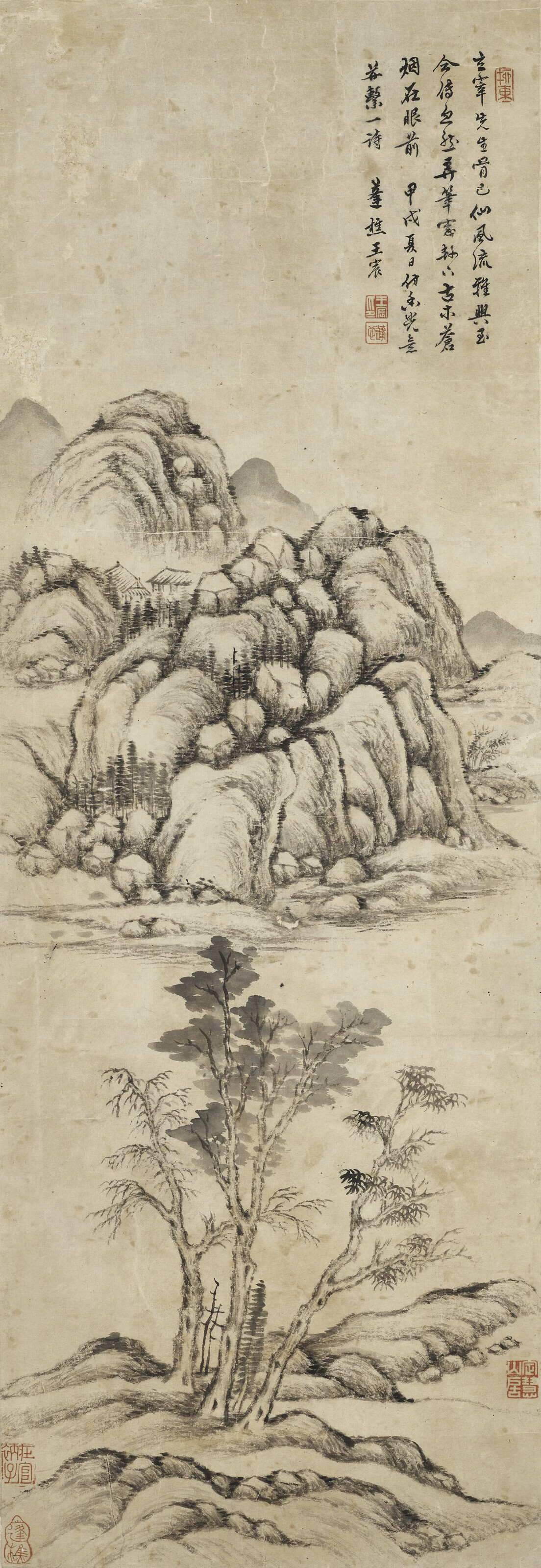 Dong Qichang — Пейзаж после Донг Цичана