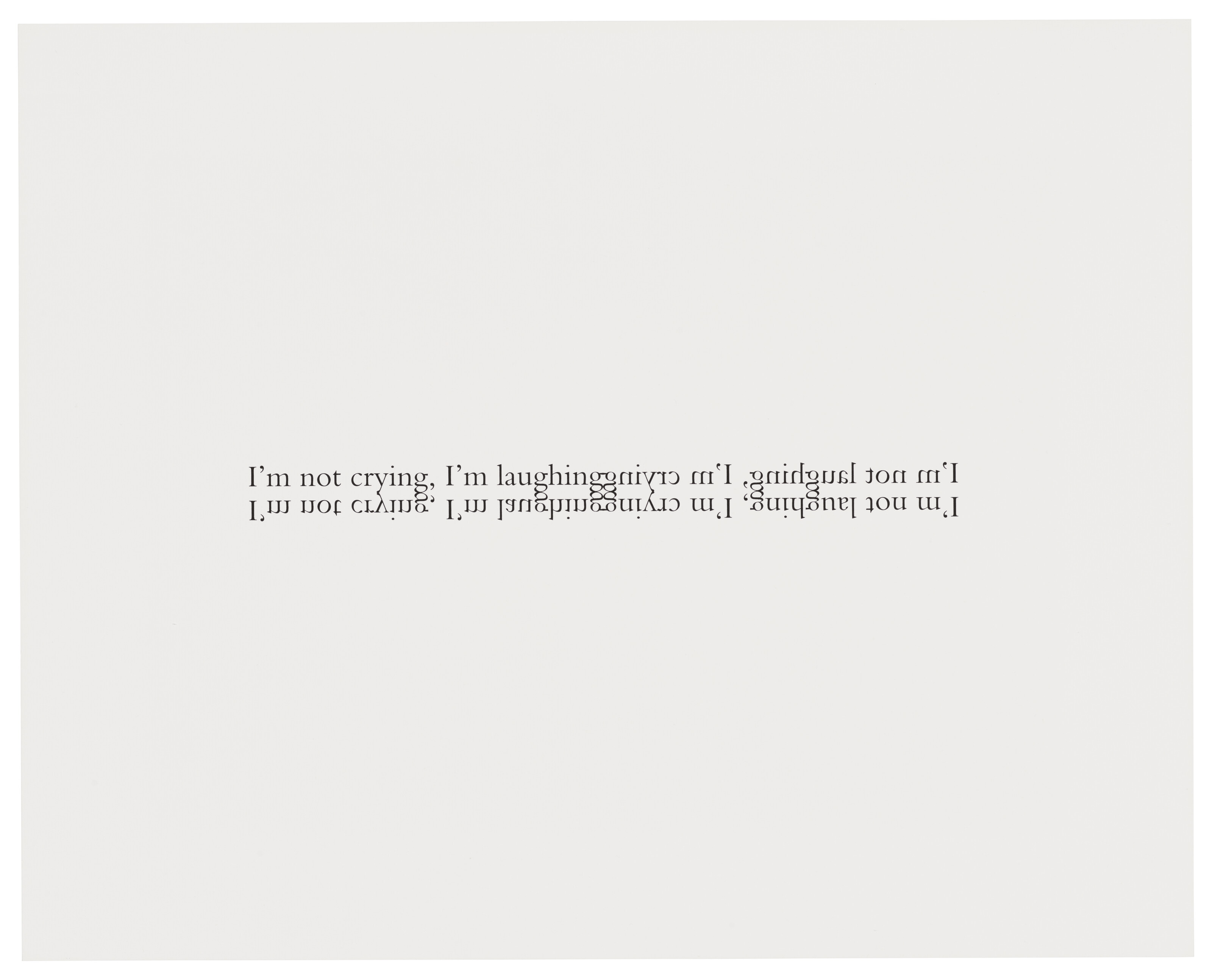 Douglas Gordon — Смеется - плачет, от: Travaux Publics (Общественные работы)