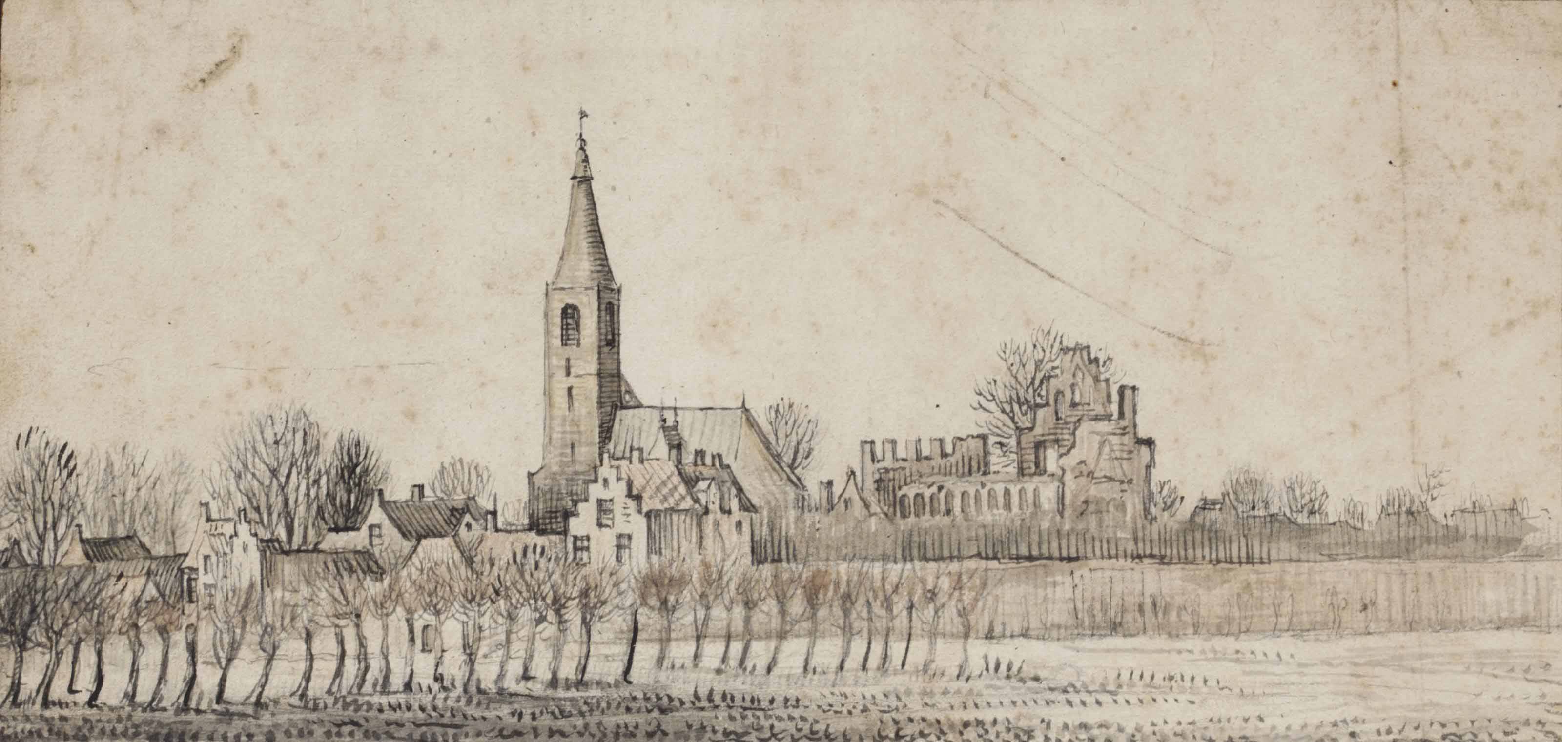 Dutch School — Вид на Рейнсбург