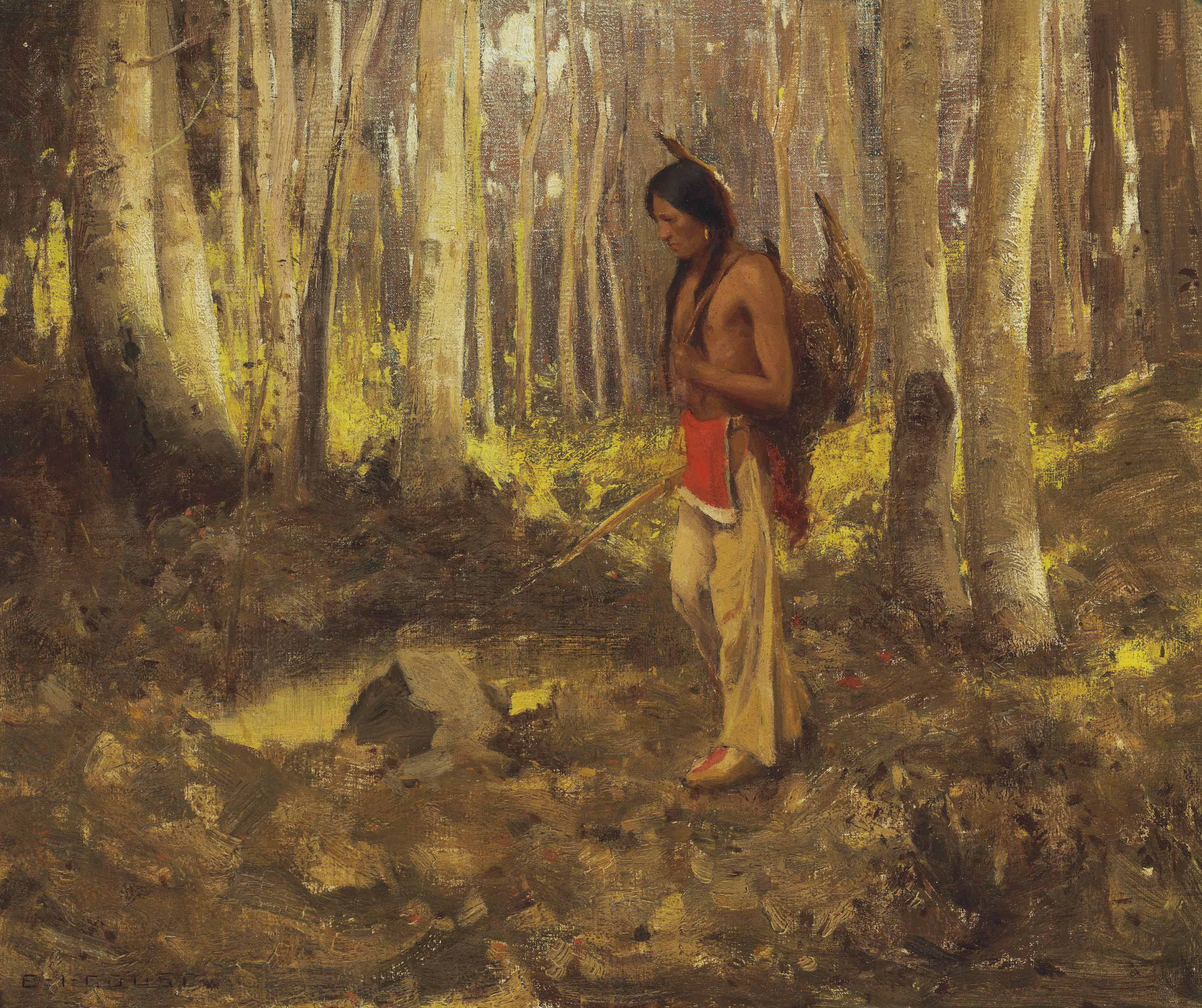 Eanger Irving Couse — Одинокий охотник