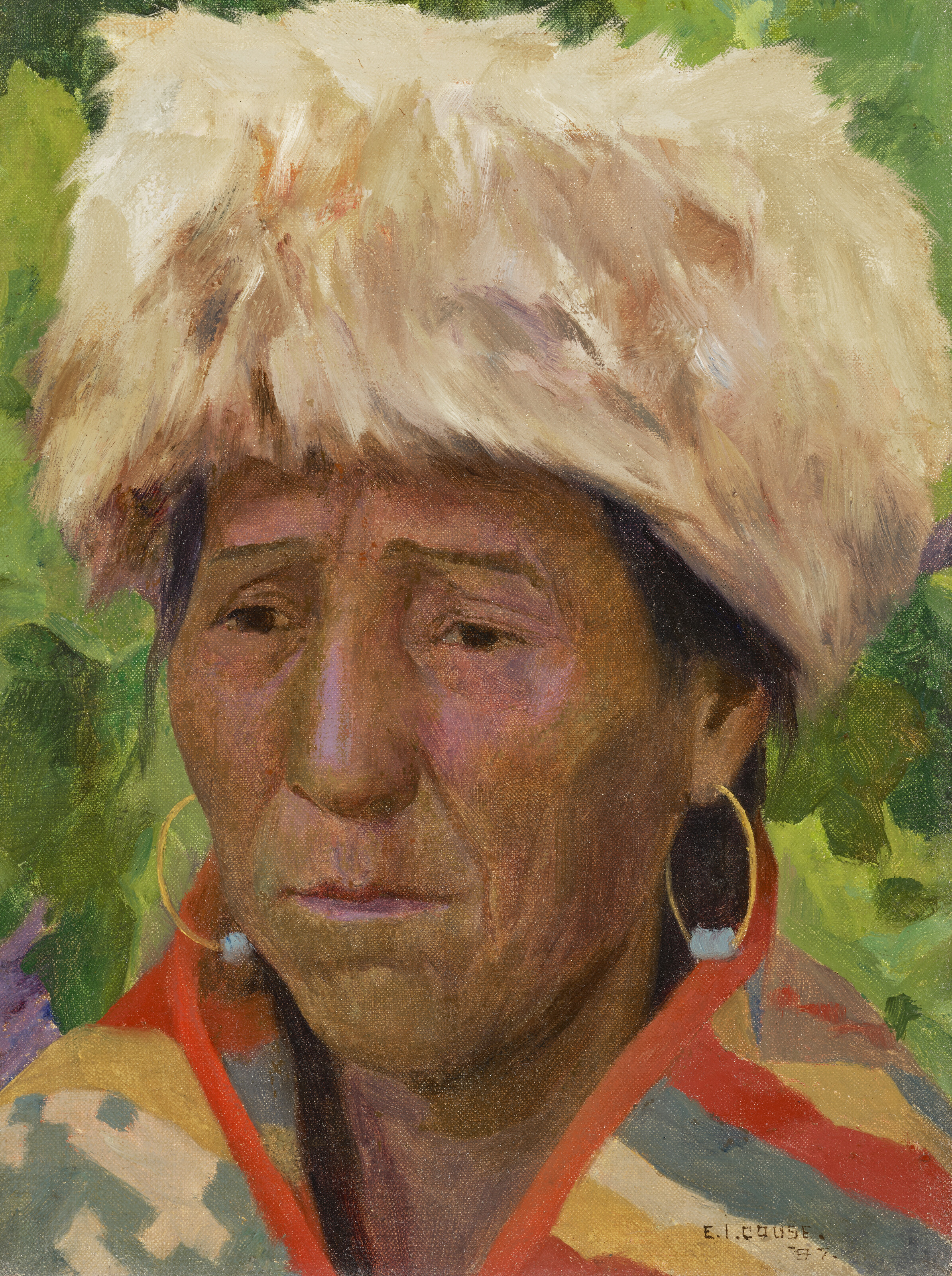 Eanger Irving Couse — Белая шляпа, индеец с реки Колумбия