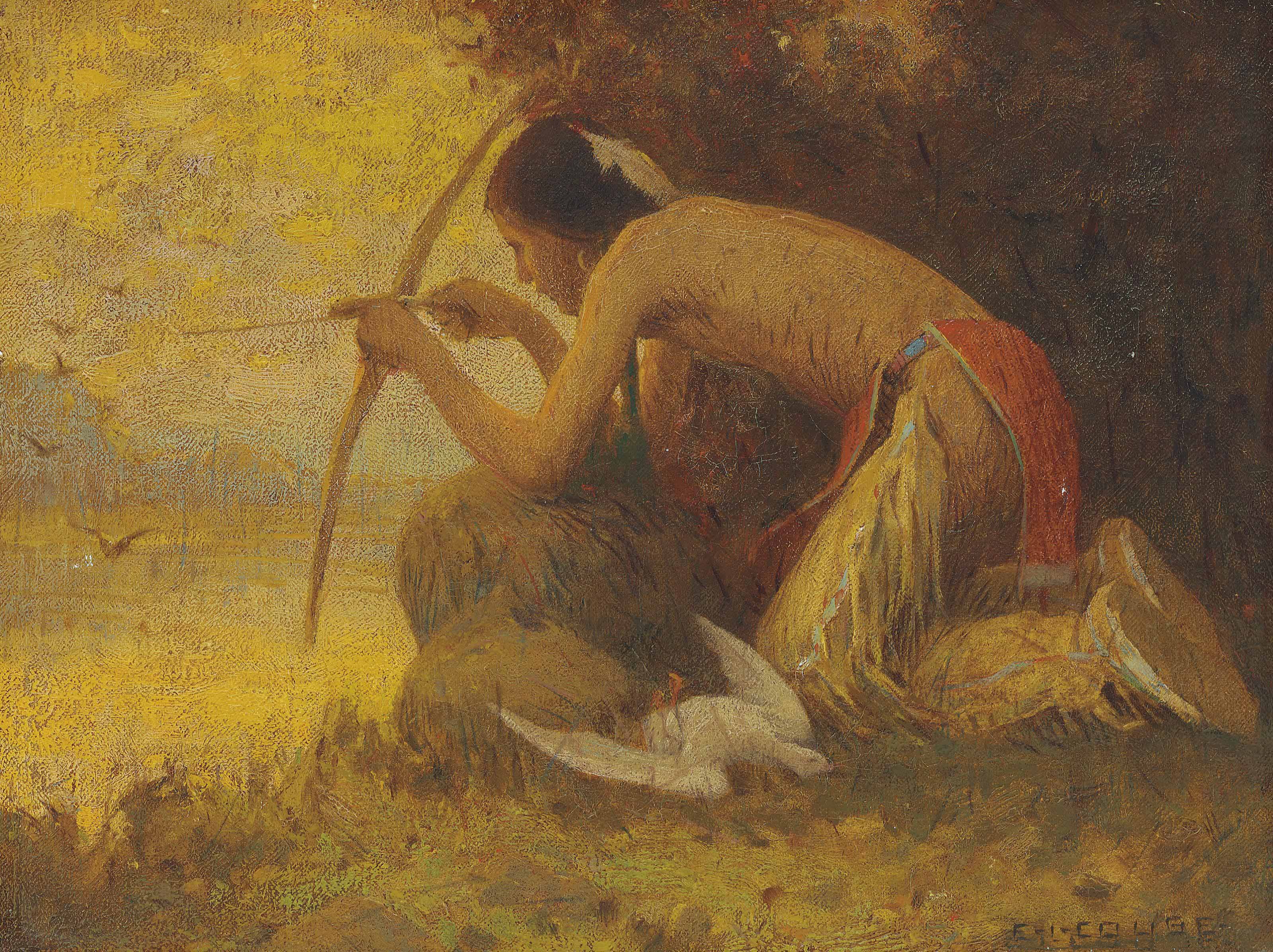 Eanger Irving Couse — Индеец, Охотник из Таоса