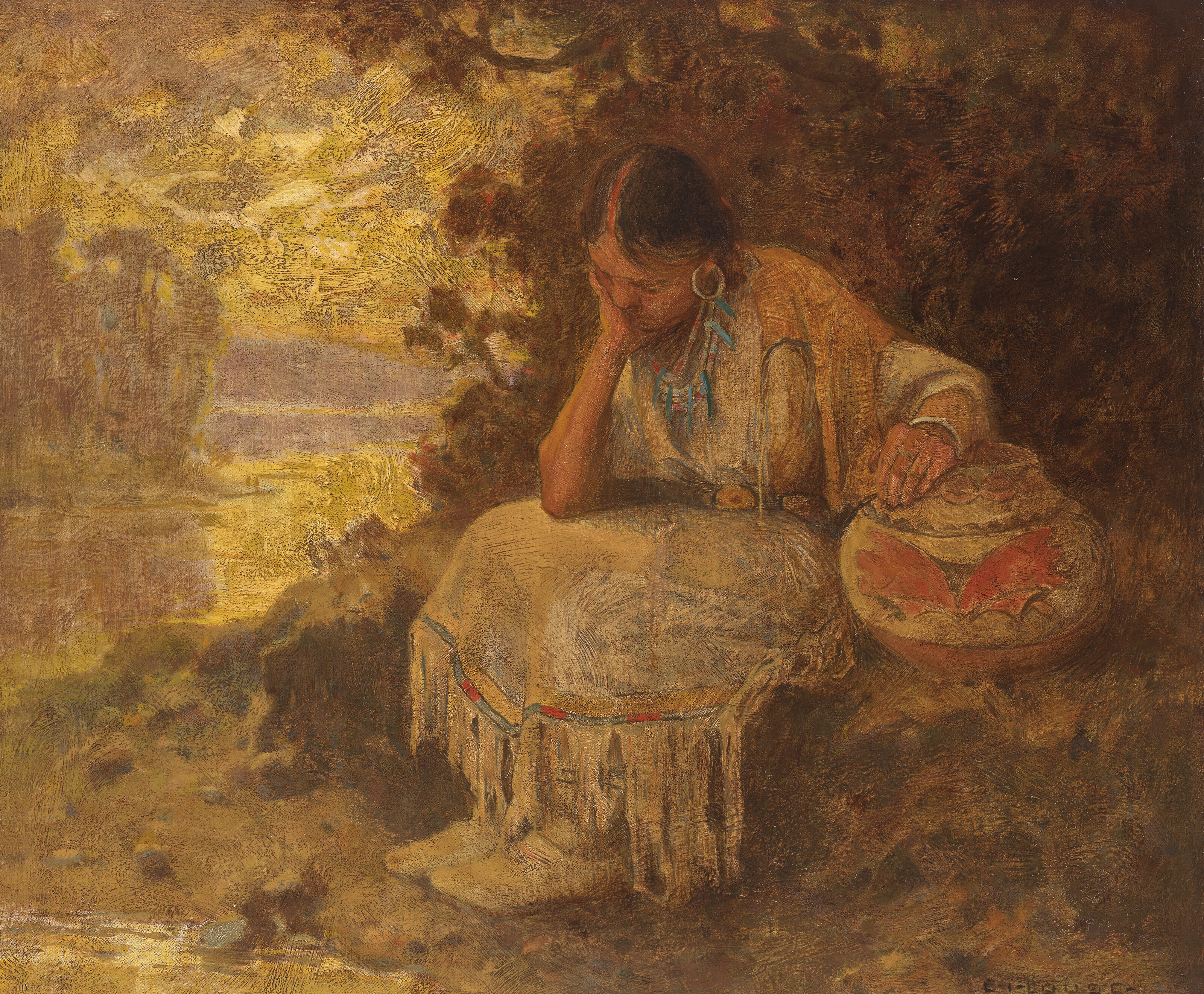Eanger Irving Couse — Индийская девушка