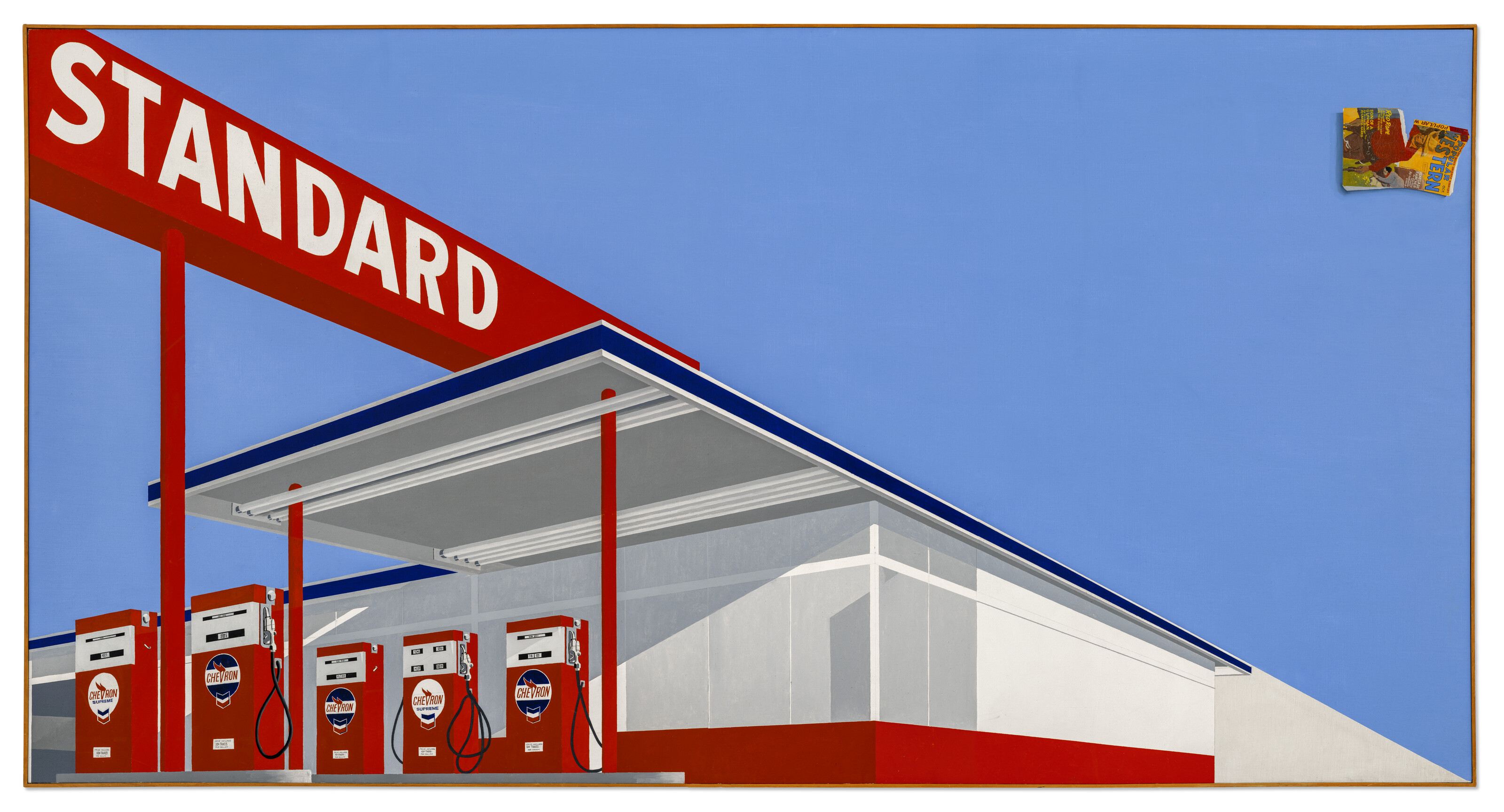 Ed Ruscha — Стандартная станция, Десятицентовый Вестерн Разрывается пополам, изображение 2