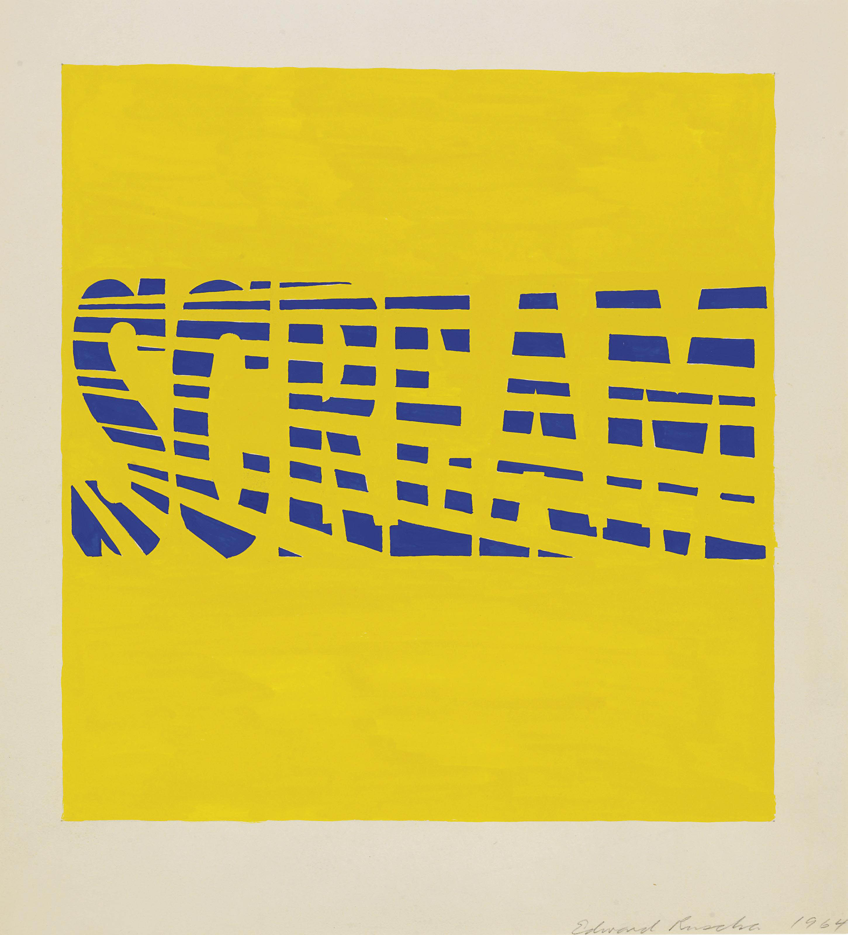 Ed Ruscha — Синий крик