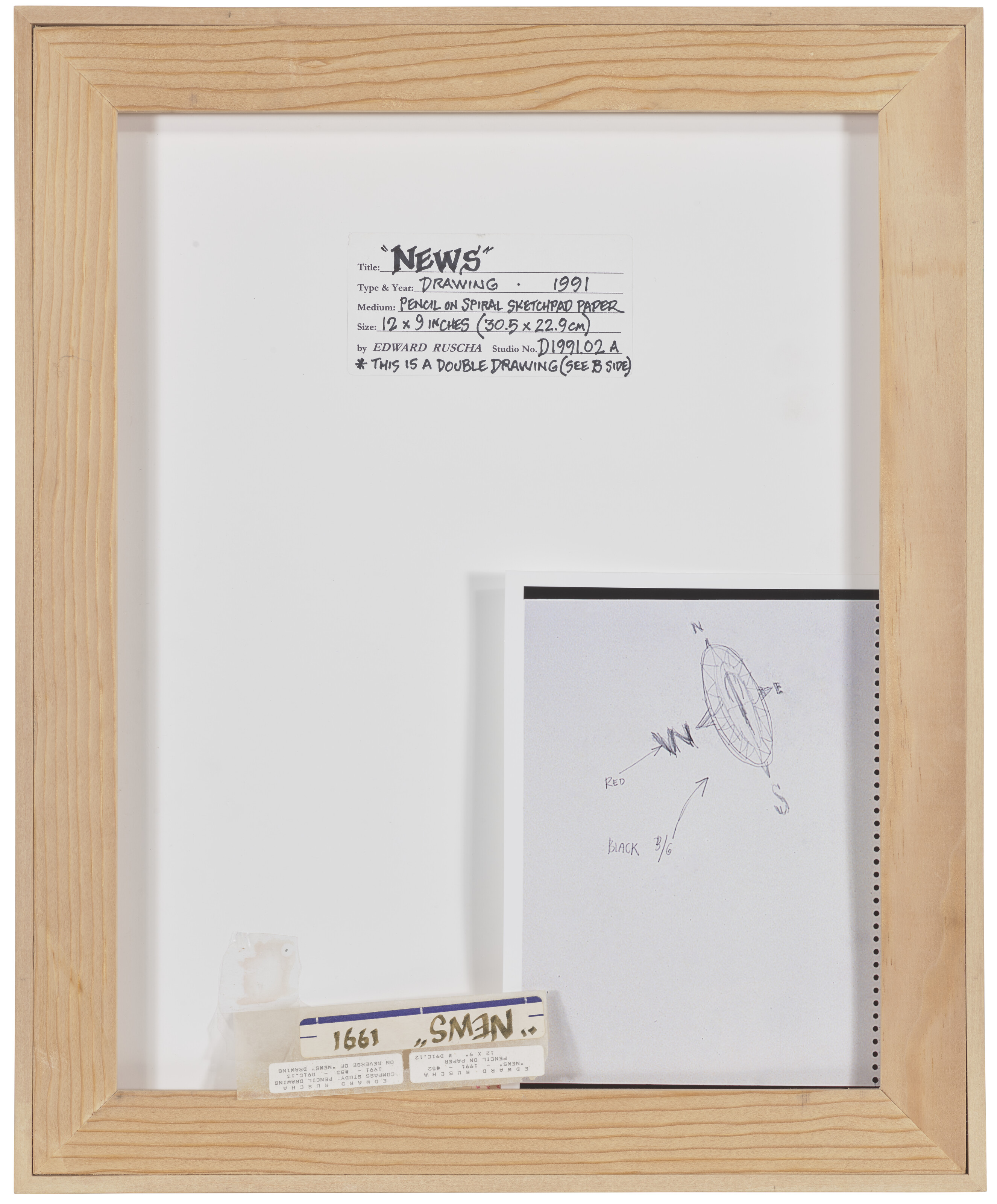 Ed Ruscha — Новости (справа); Изучение компаса (слева), изображение 4