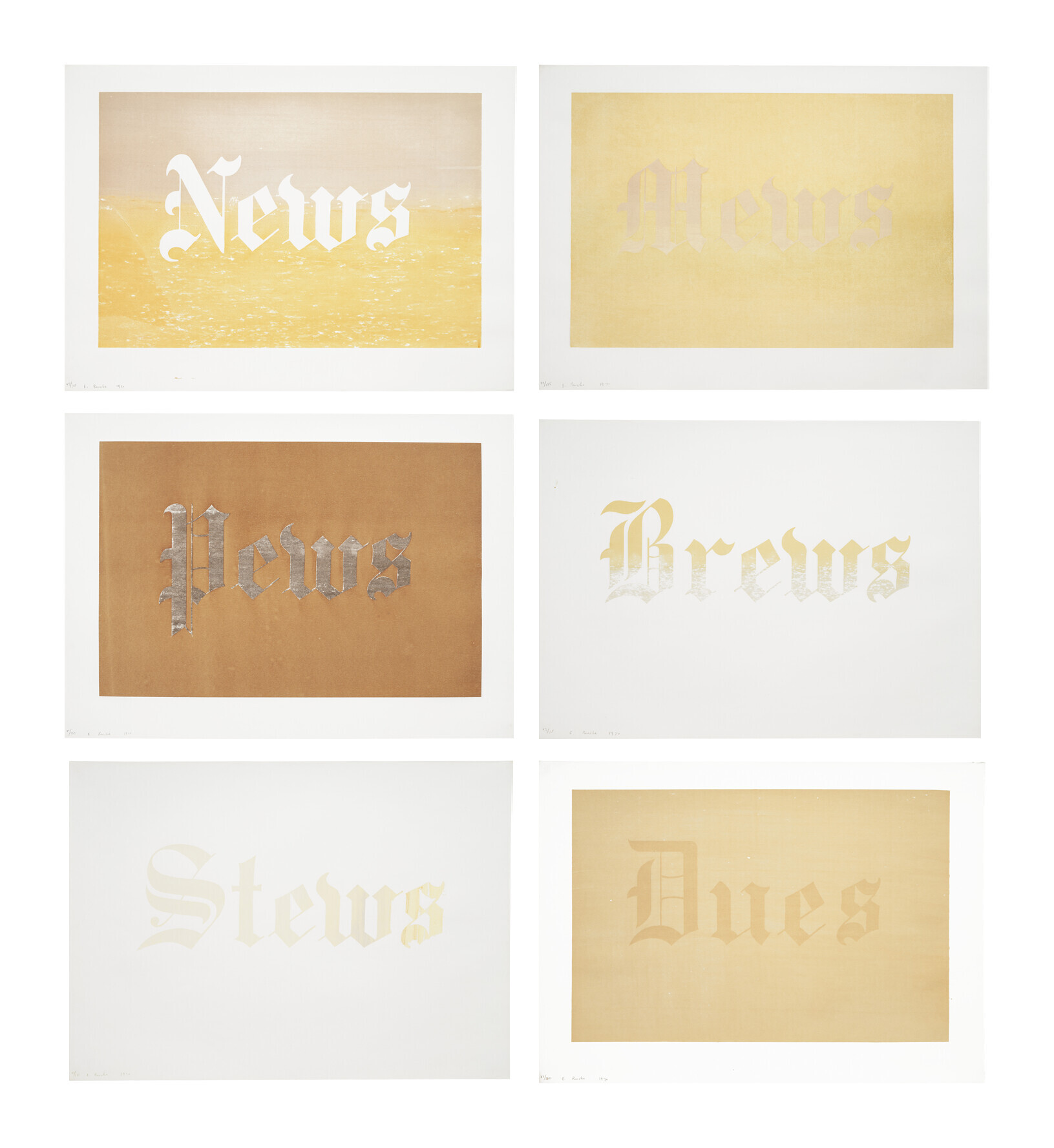 Ed Ruscha — Новости, Конюшни, Скамьи, Пиво, рагу и сборы, изображение 1