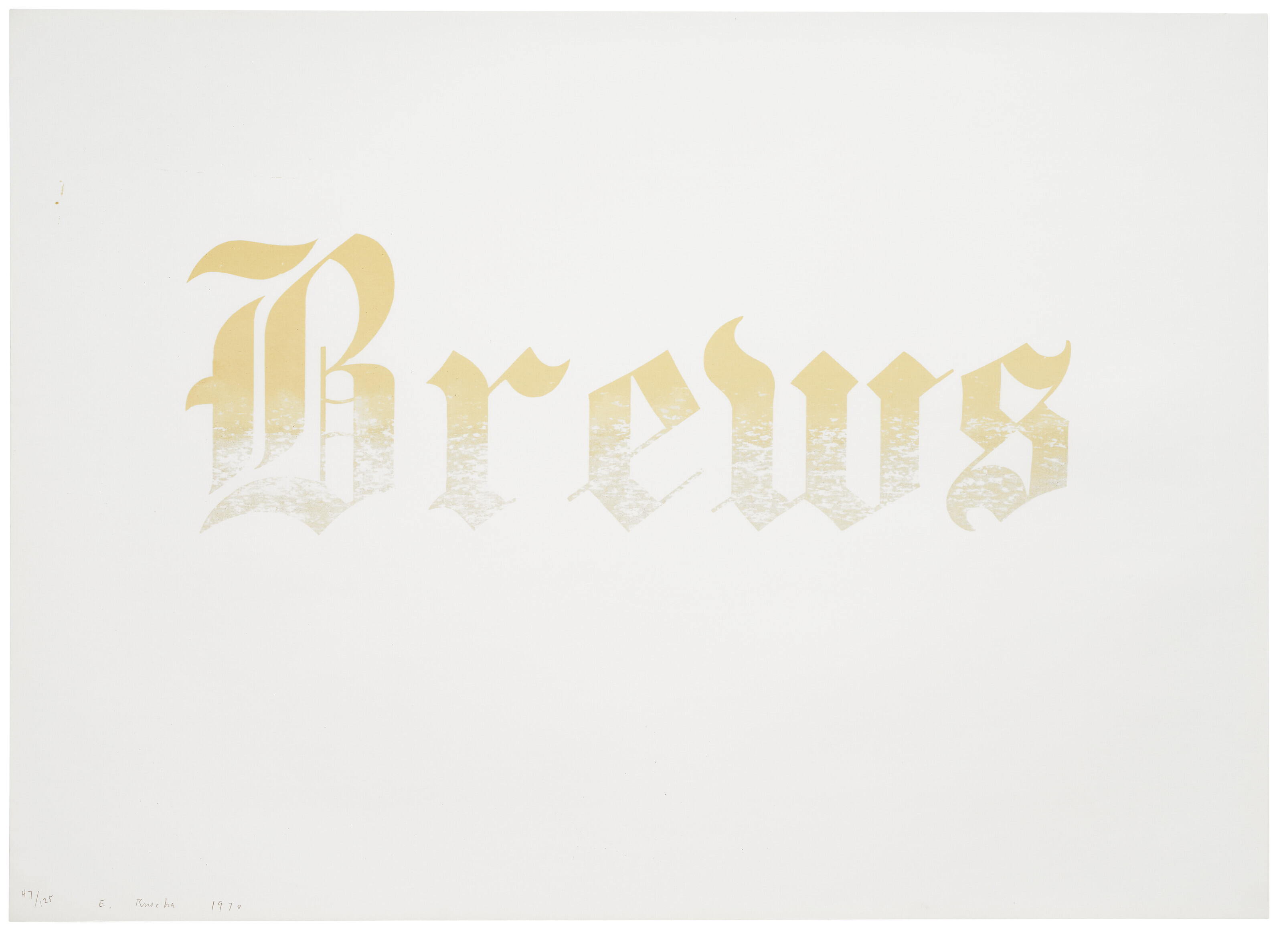Ed Ruscha — Новости, Конюшни, Скамьи, Пиво, рагу и сборы, изображение 5