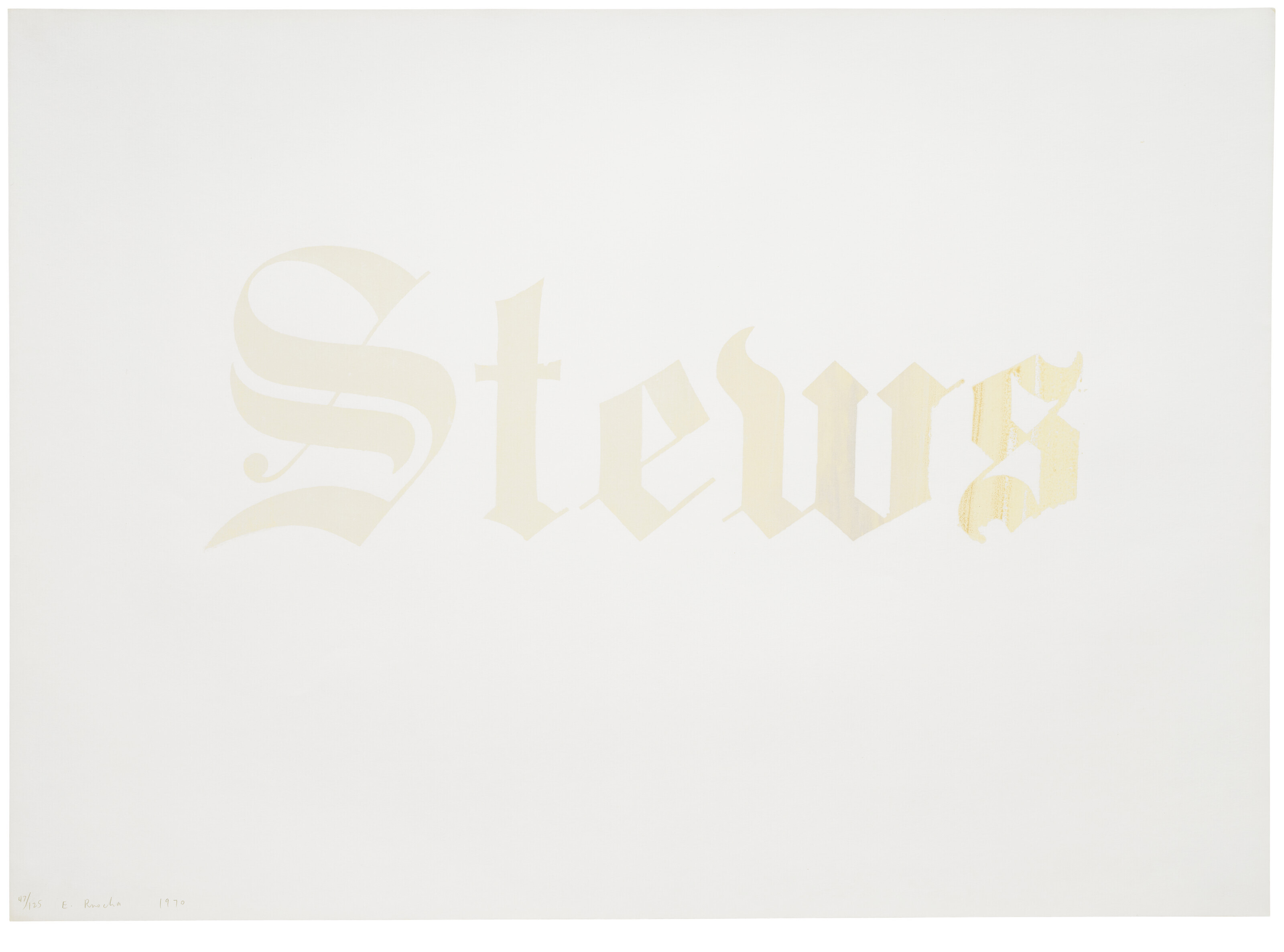 Ed Ruscha — Новости, Конюшни, Скамьи, Пиво, рагу и сборы, изображение 6