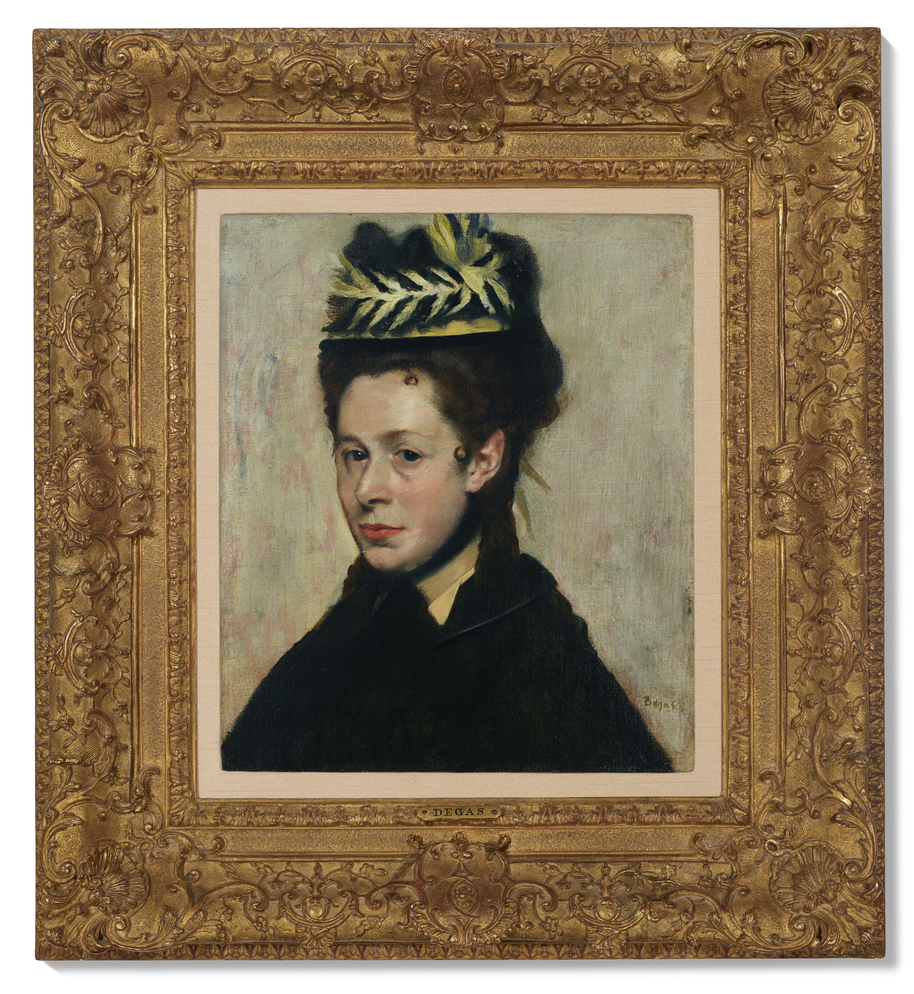 Edgar Degas — Бюст женщины во главе с перьями, изображение 2